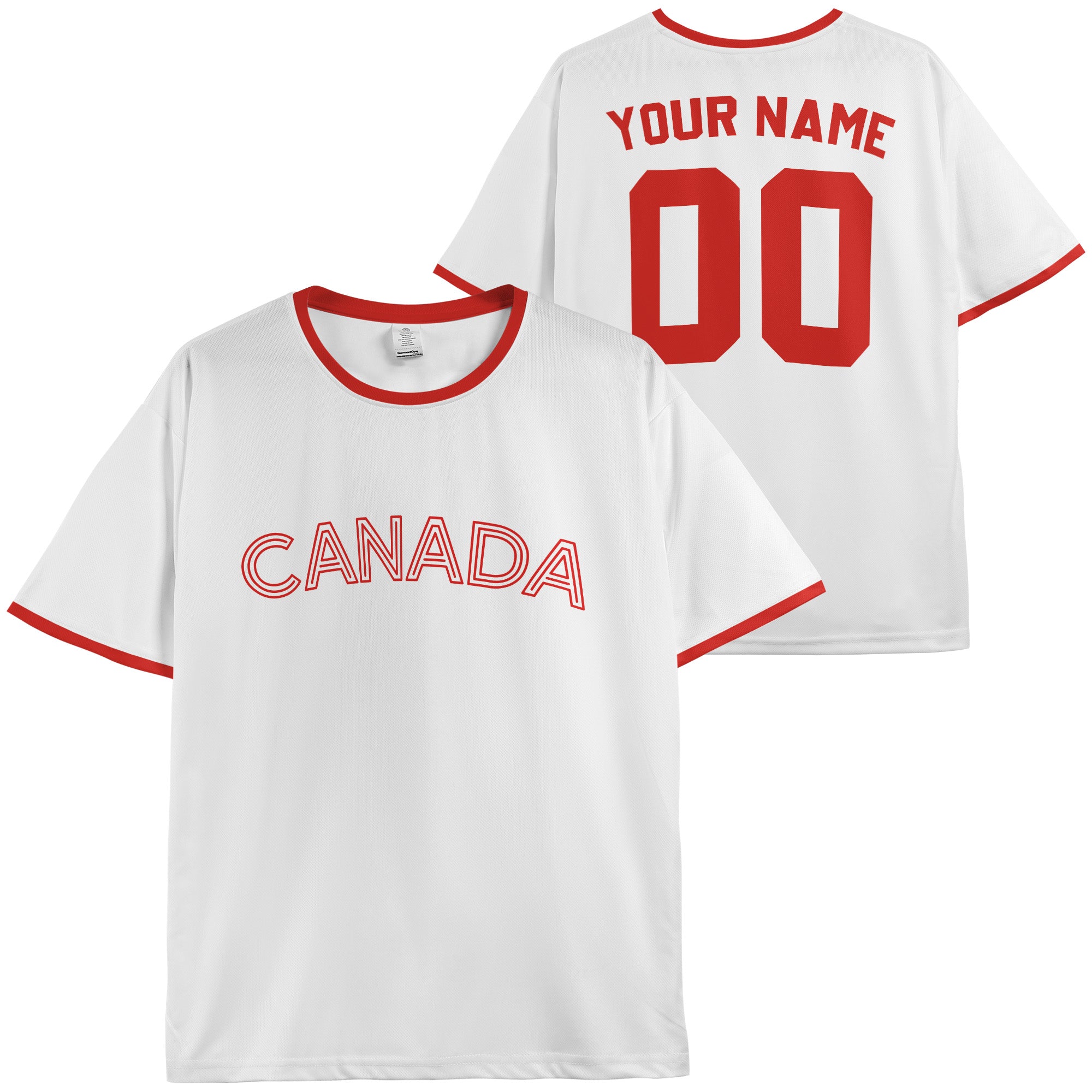 Custom Canada Soccer Jersey Canadian Fan Classic White - Personalized Name Number