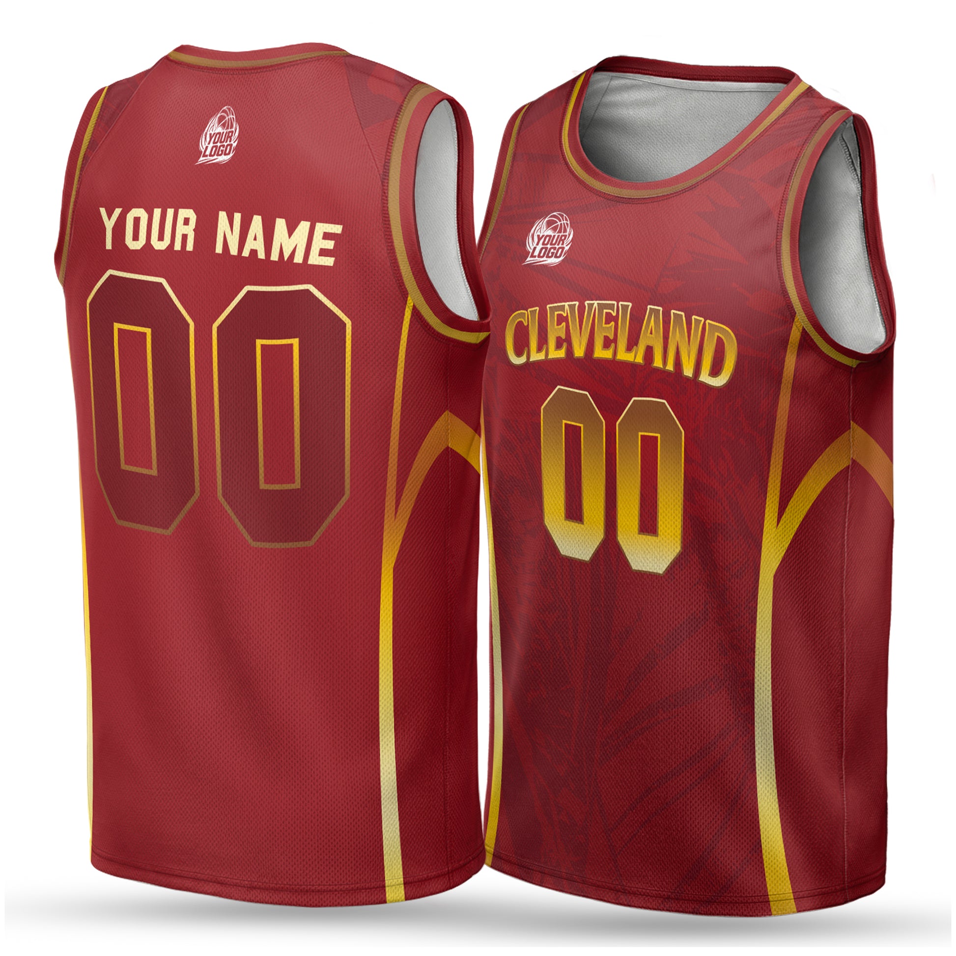 Custom City Basketball Jersey Cleveland Design - Add Your Name and Number