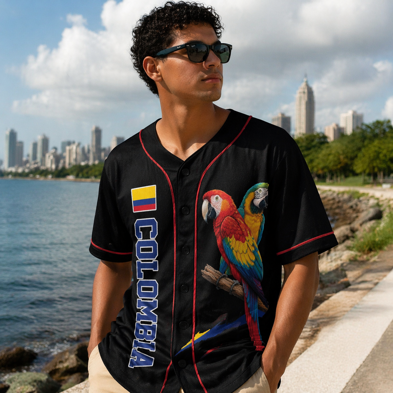 Custom Colombia Baseball Jersey Colombian Fan Winged Eagle – Personalized Name Number
