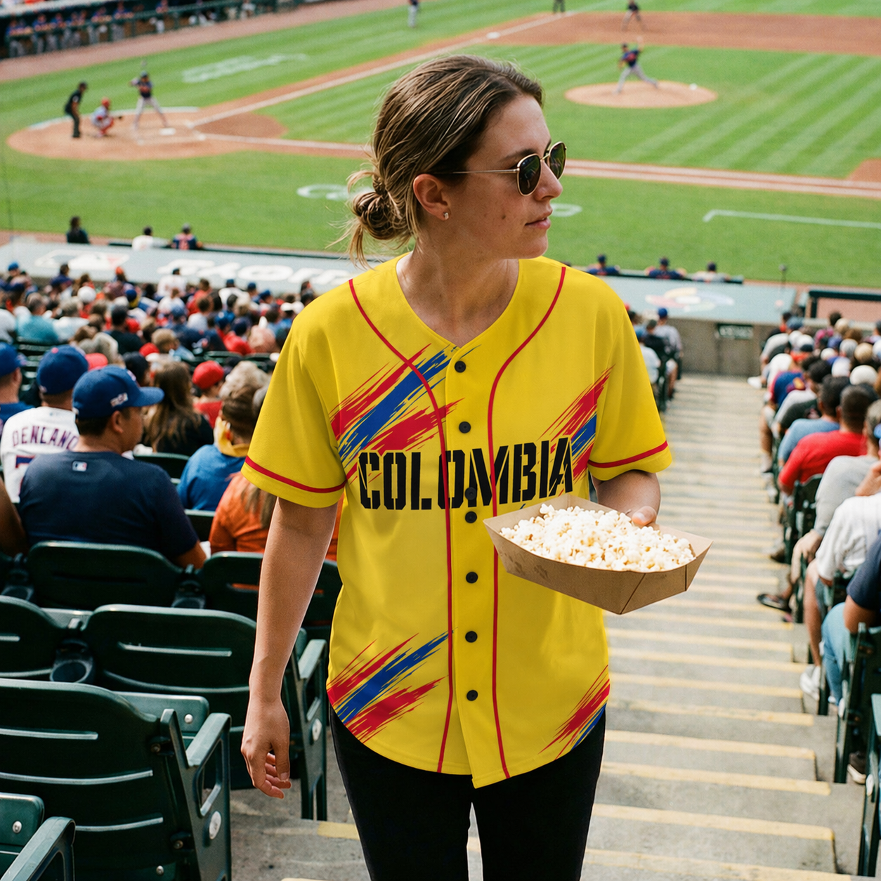 Custom Colombia Baseball Jersey Colombian Fan Winged Eagle – Personalized Name Number