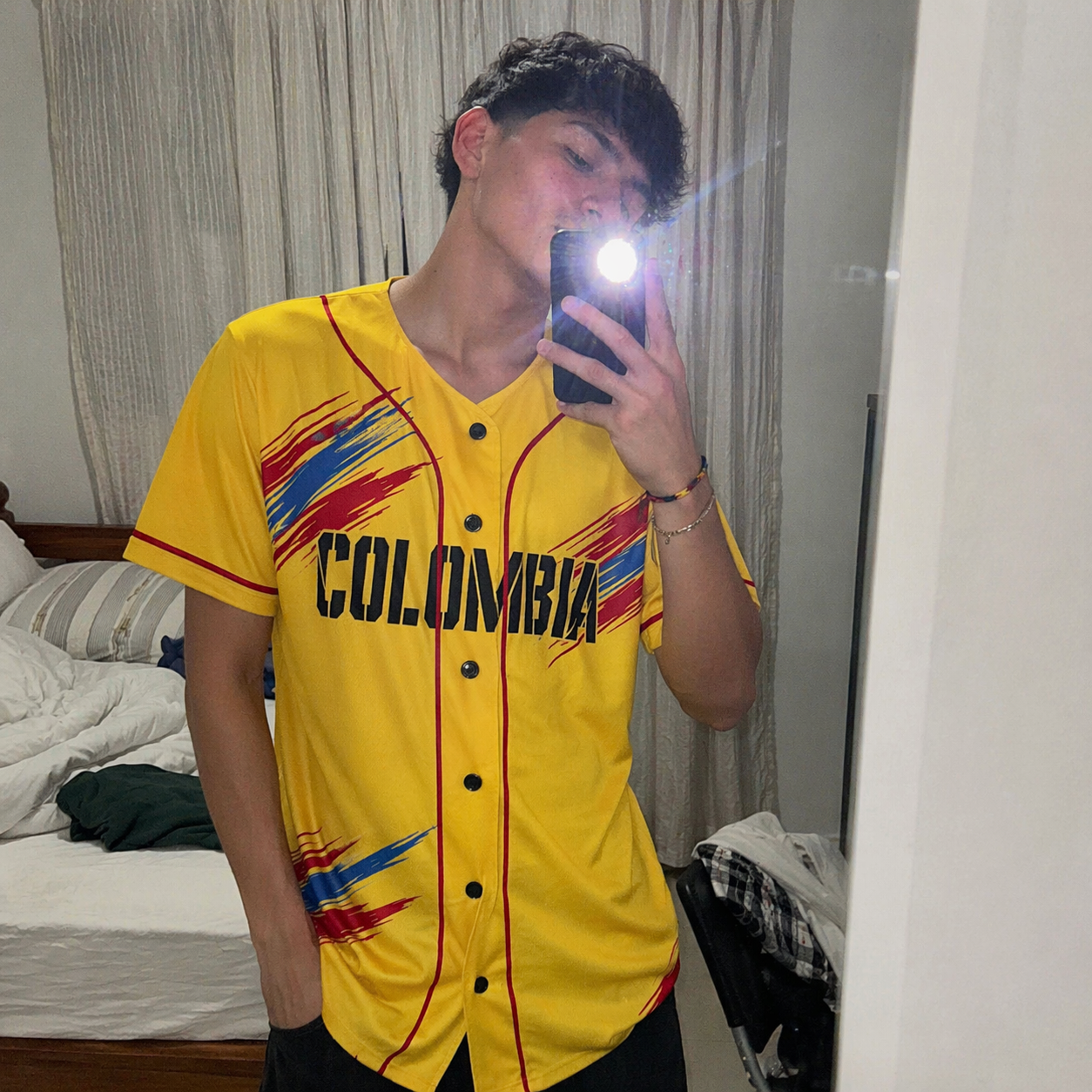 Custom Colombia Baseball Jersey Colombian Fan Winged Eagle – Personalized Name Number