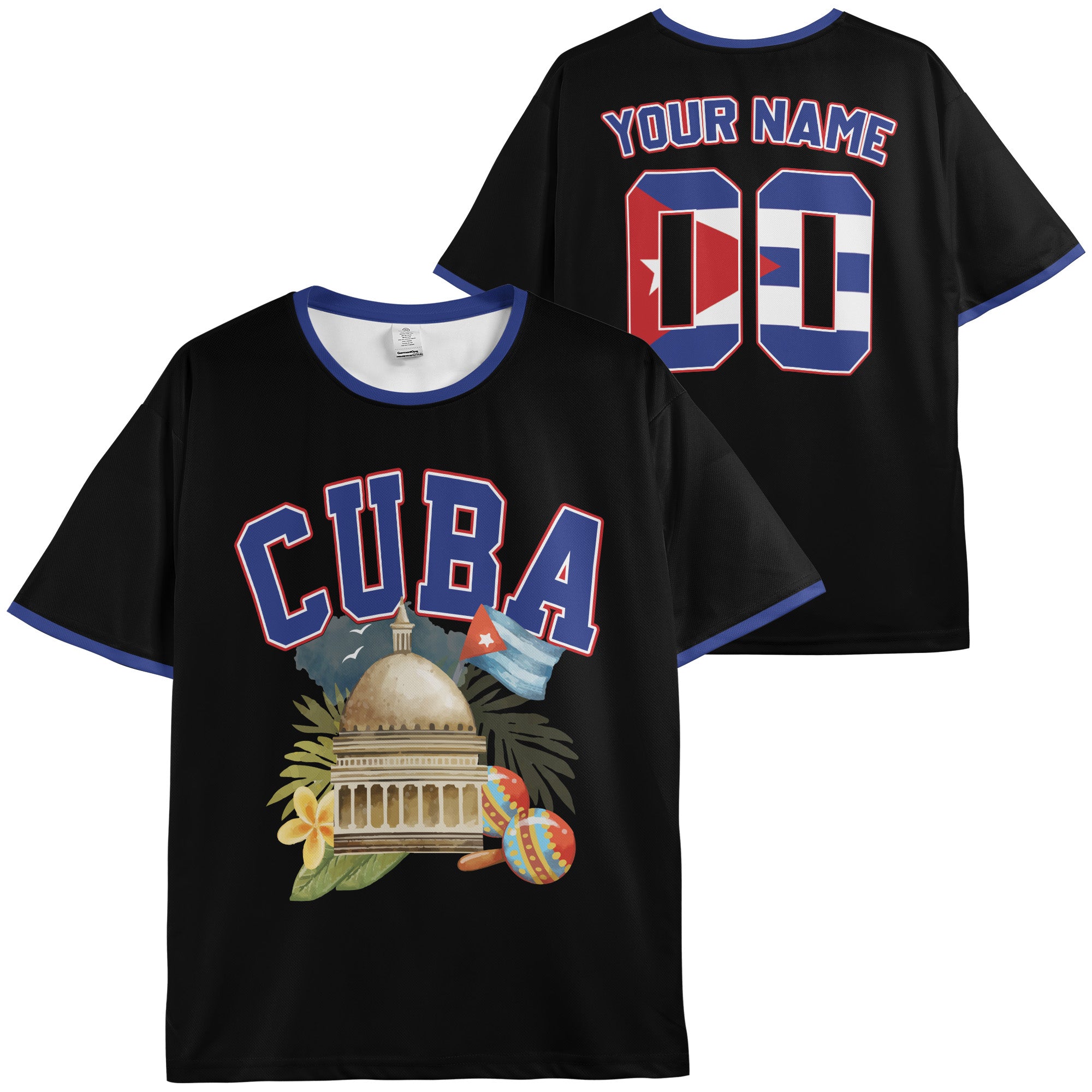 Custom Cuba Soccer Jersey Cuban Fan Heritage Landmark - Personalized Name Number