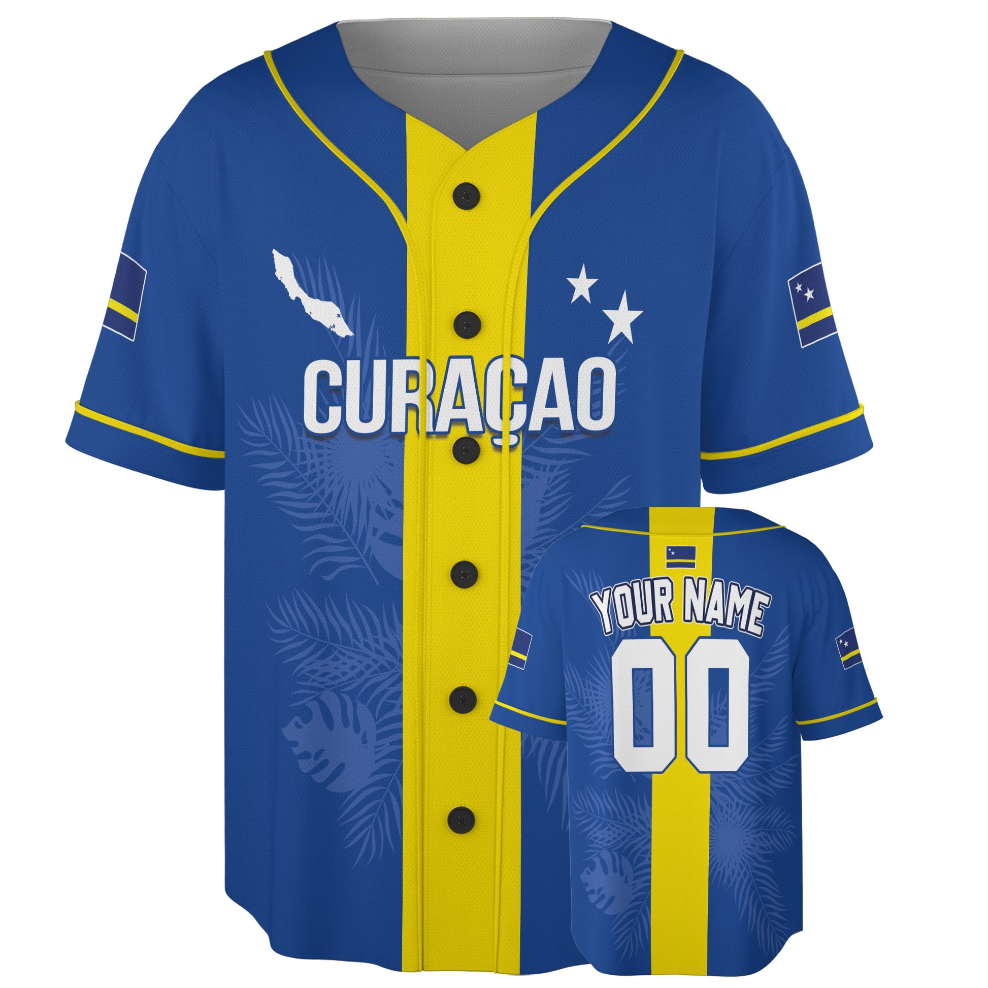 Custom Curaçao Baseball Jersey Curaçaoan Fan Vertical Stripe – Personalized Name Number