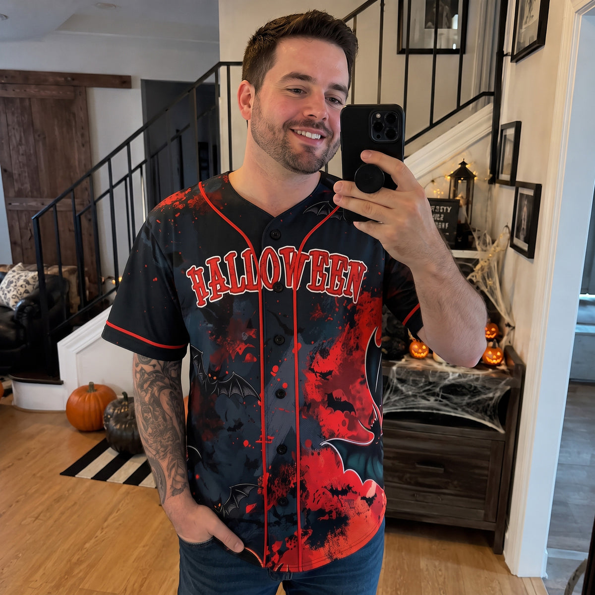 Custom Halloween Baseball Jersey Bats - Design Your Own