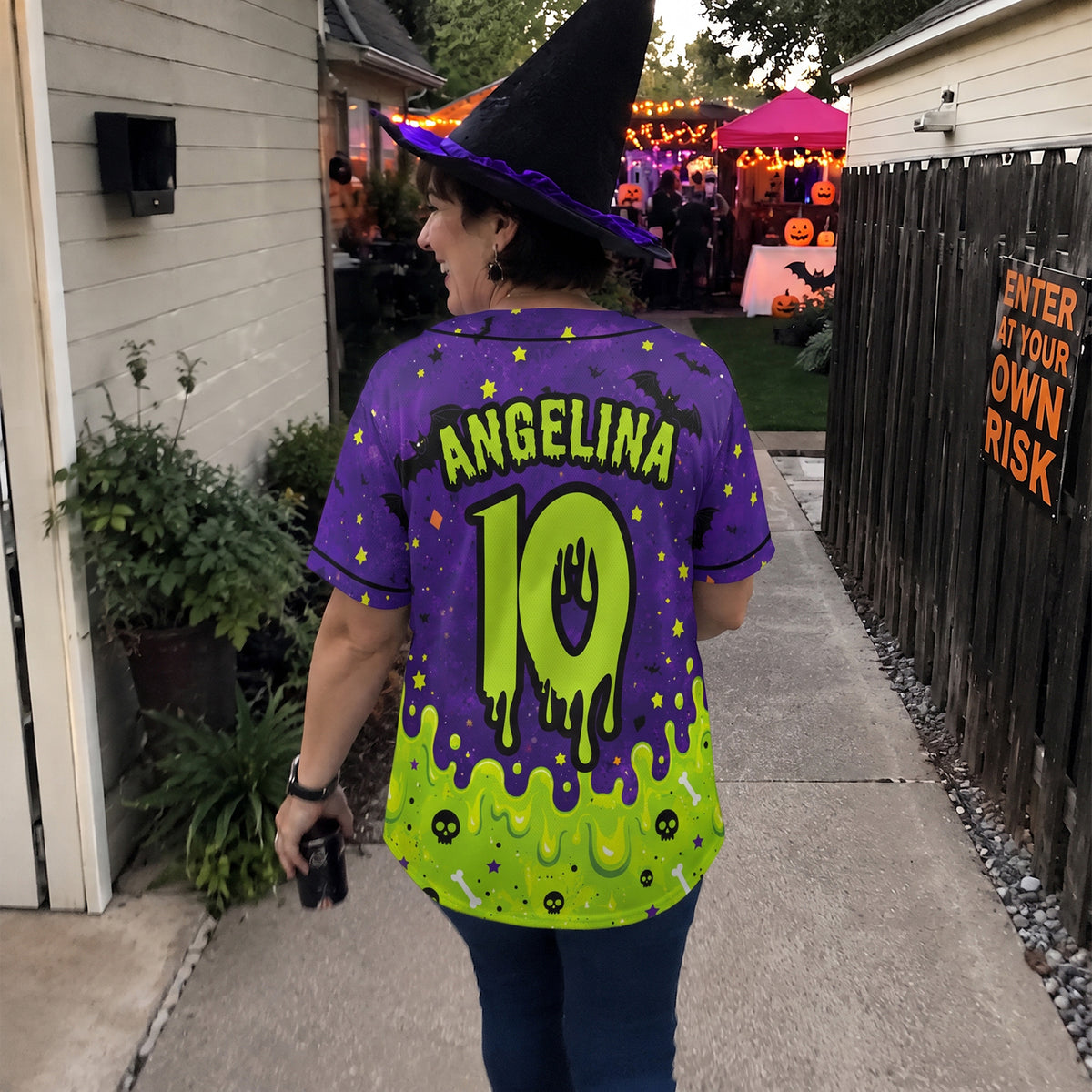 Custom Halloween Baseball Jersey Slime Ghost - Design Your Own