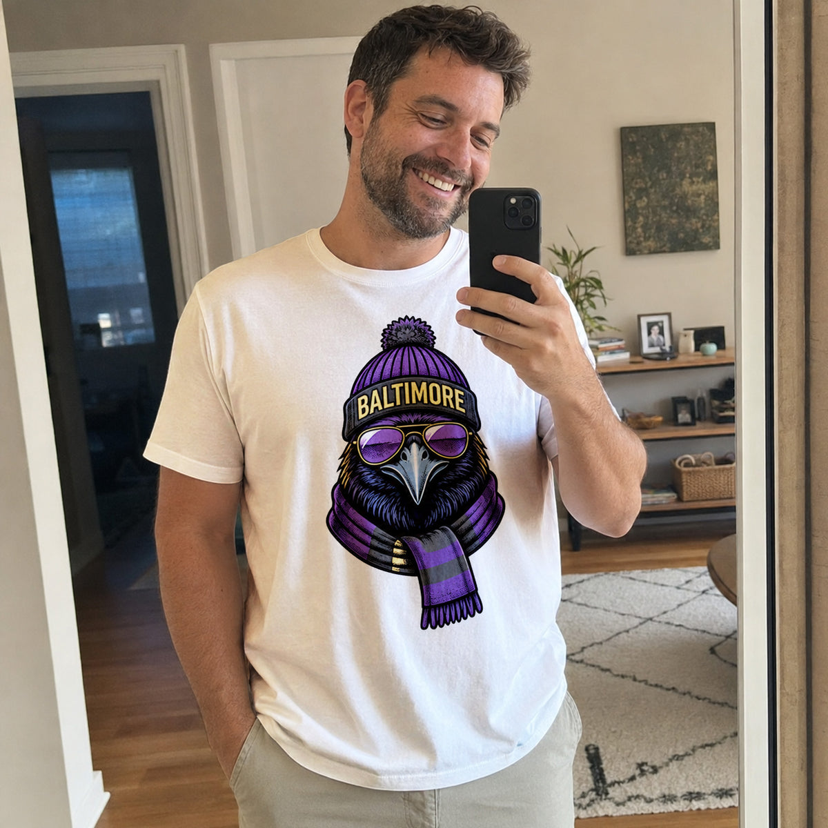 Custom Baltimore Football Shirt – Personalized Name & Number Game Day Tee