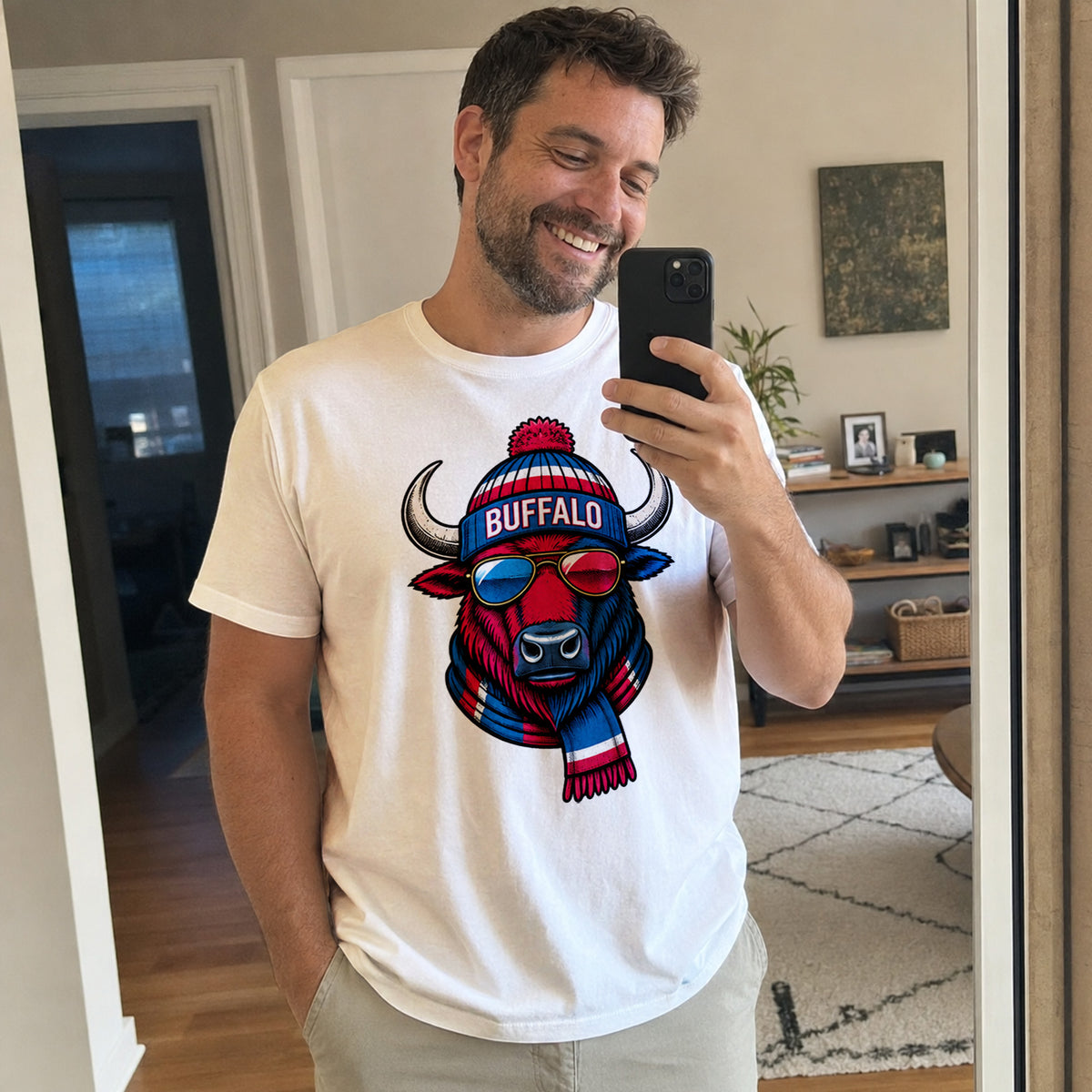 Custom Buffalo Football Shirt – Personalized Name & Number Game Day Tee