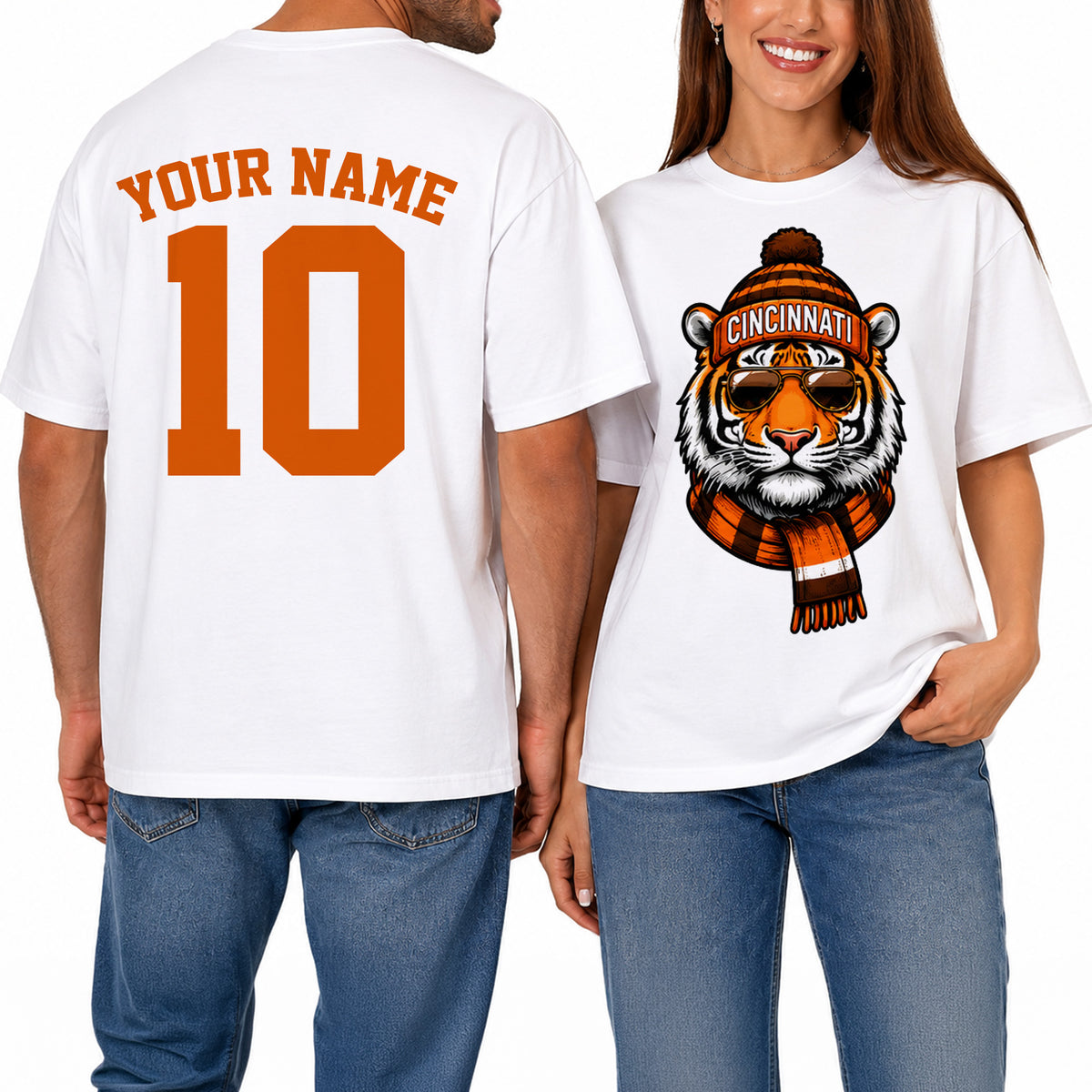 Custom Cincinnati Football Shirt – Personalized Name & Number Game Day Tee