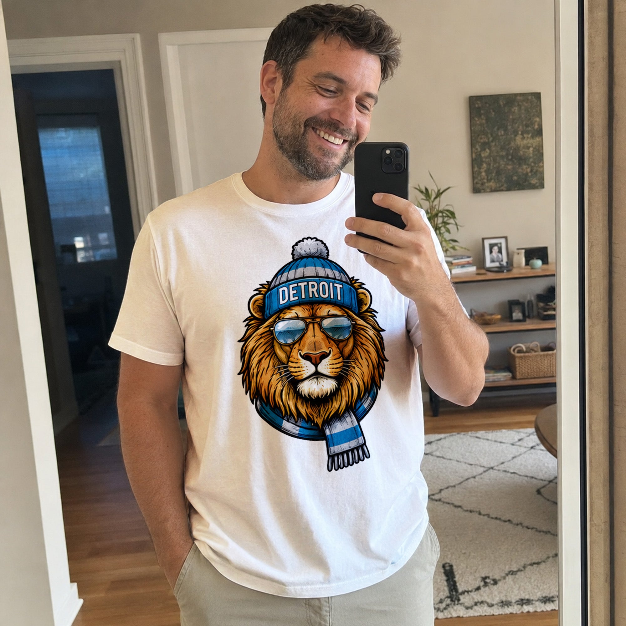 Custom Detroit Football Shirt – Personalized Name & Number Game Day Tee