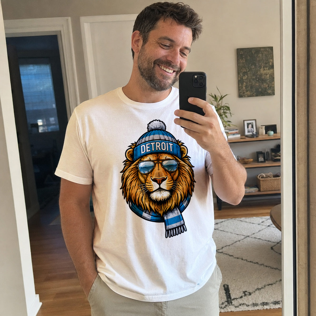 Custom Detroit Football Shirt – Personalized Name & Number Game Day Tee