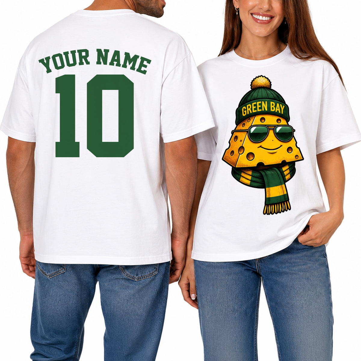 Custom Green Bay Football Shirt – Personalized Name & Number Game Day Tee