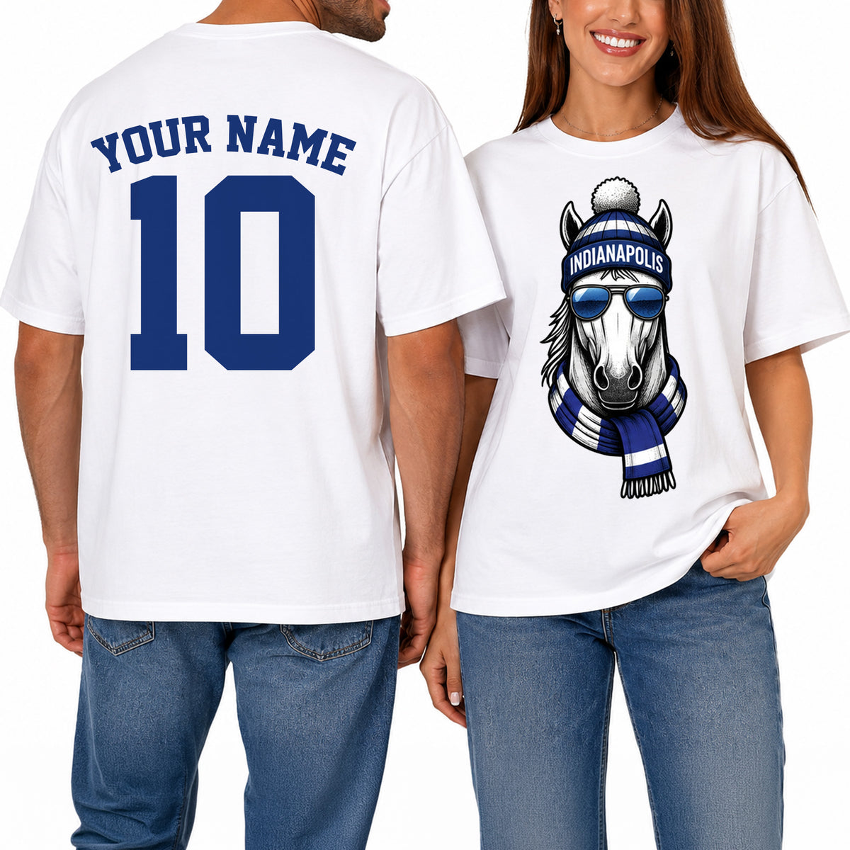 Custom Indianapolis Football Shirt – Personalized Name & Number Game Day Tee