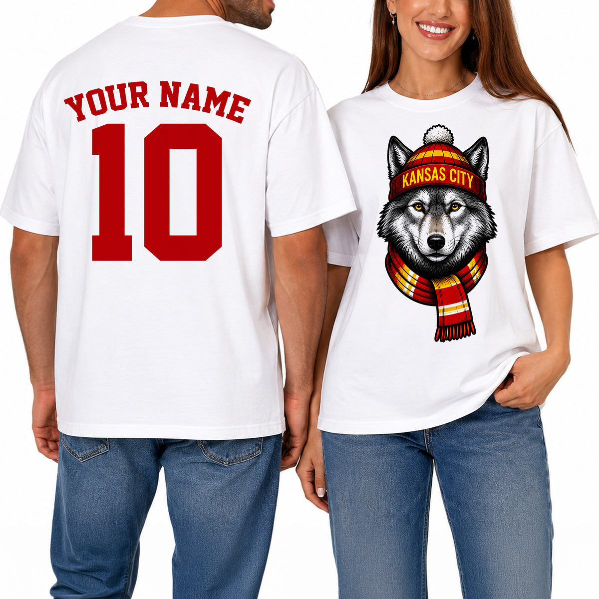 Custom Kansas City Football Shirt – Personalized Name & Number Game Day Tee