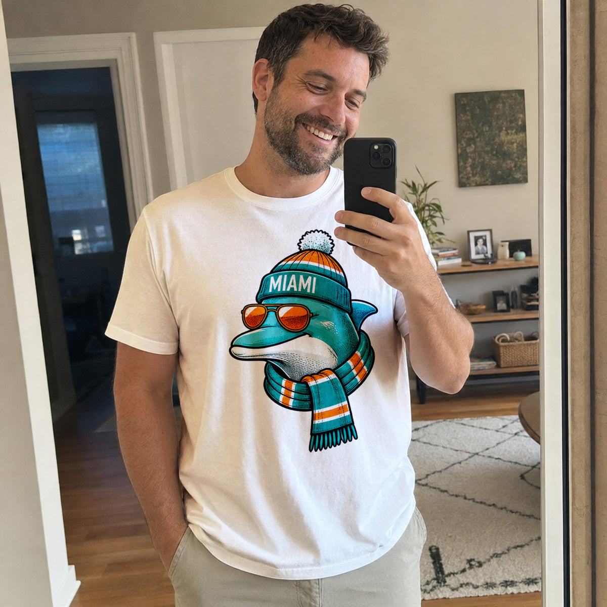 Custom Miami Football Shirt – Personalized Name & Number Game Day Tee