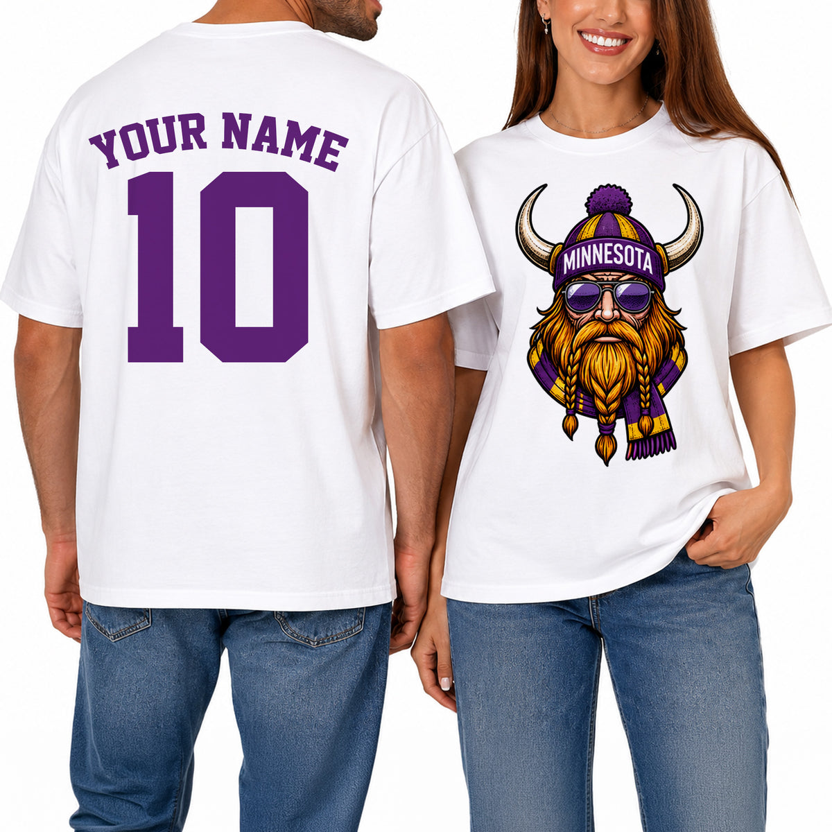 Custom Minnesota Football Shirt – Personalized Name & Number Game Day Tee