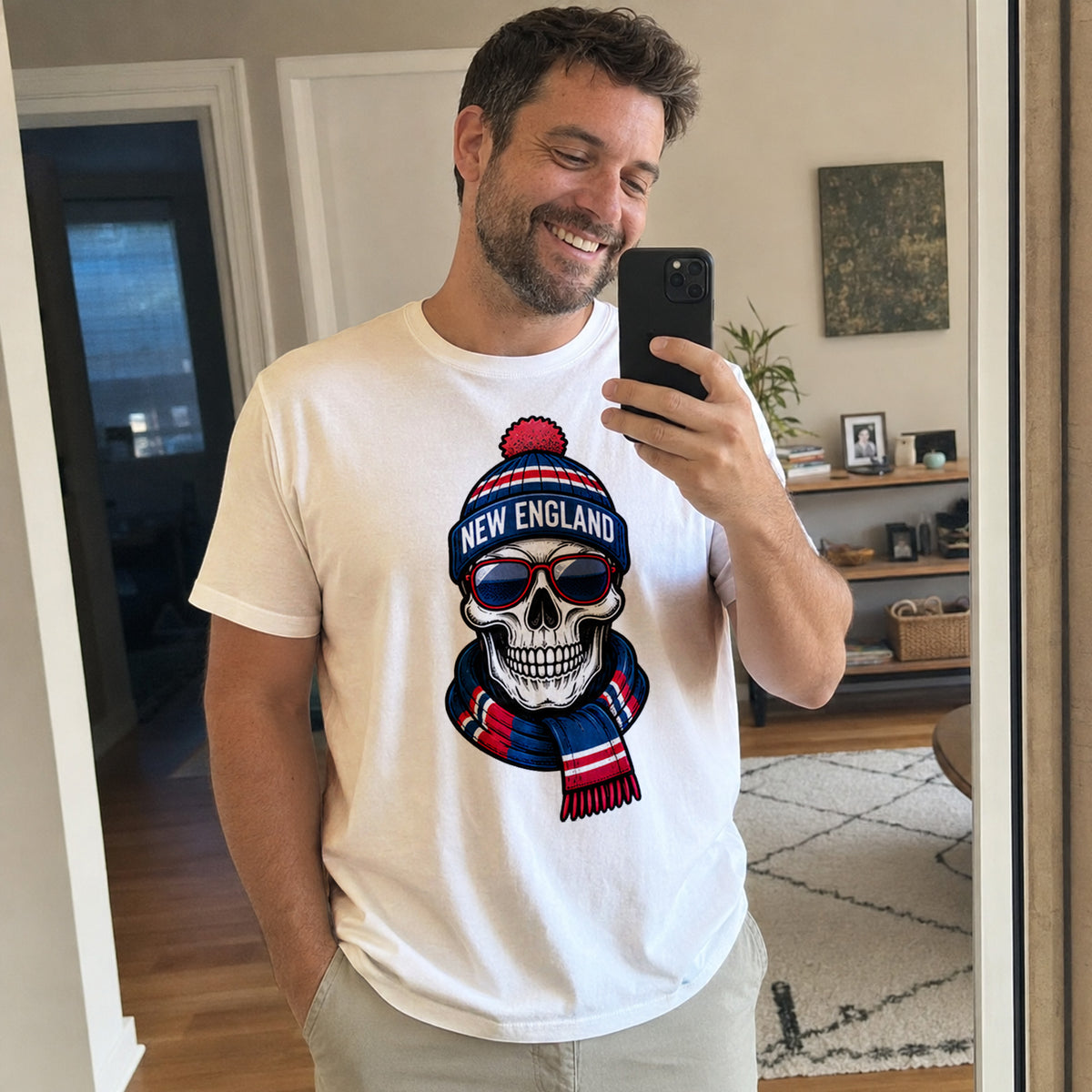 Custom New England Football Shirt – Personalized Name & Number Game Day Tee