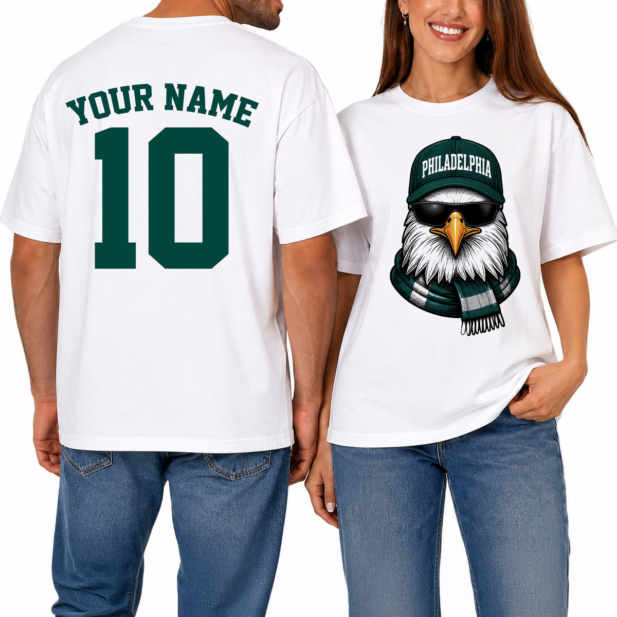 Custom Philadelphia Football Shirt – Personalized Name & Number Game Day Tee