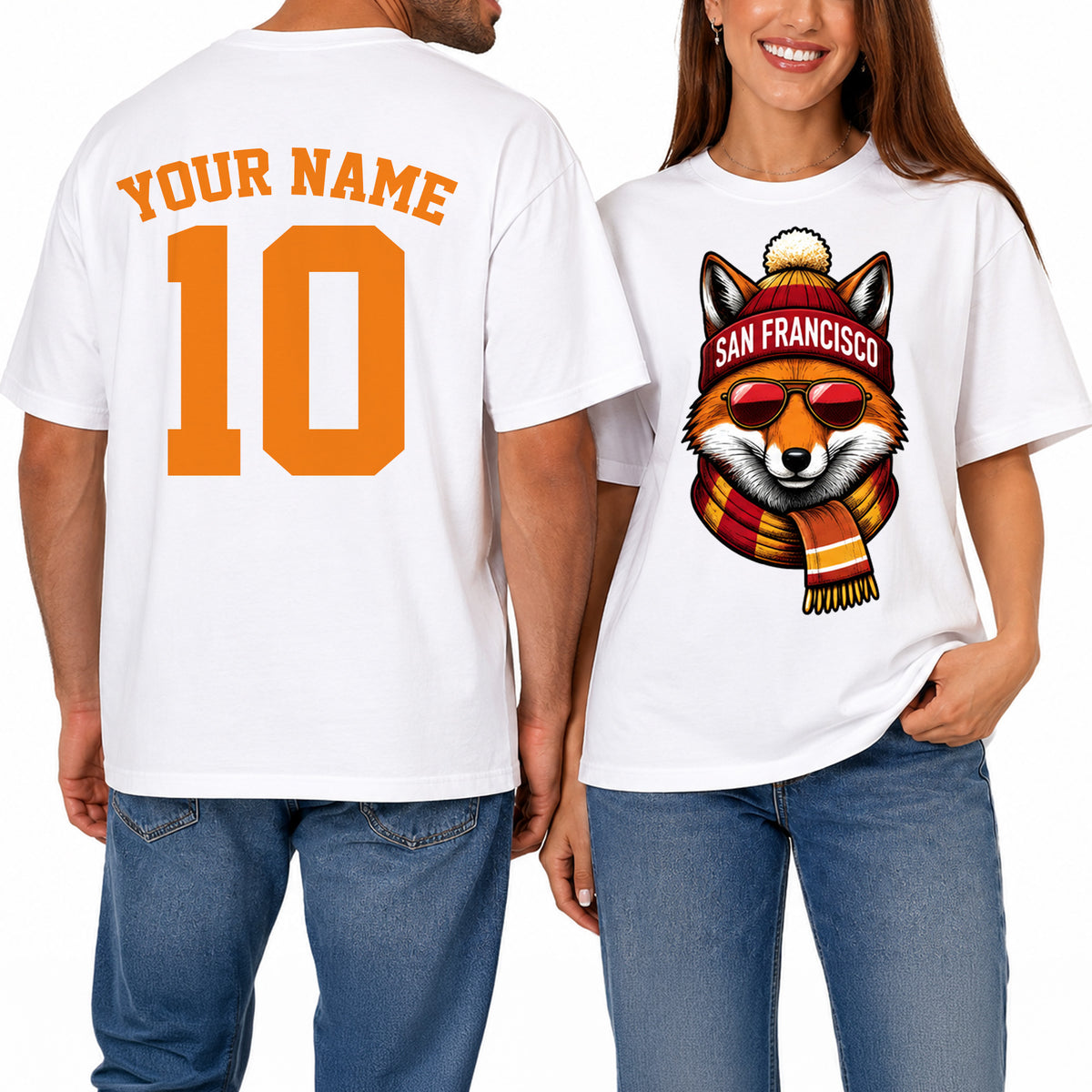 Custom San Francisco Football Shirt – Personalized Name & Number Game Day Tee