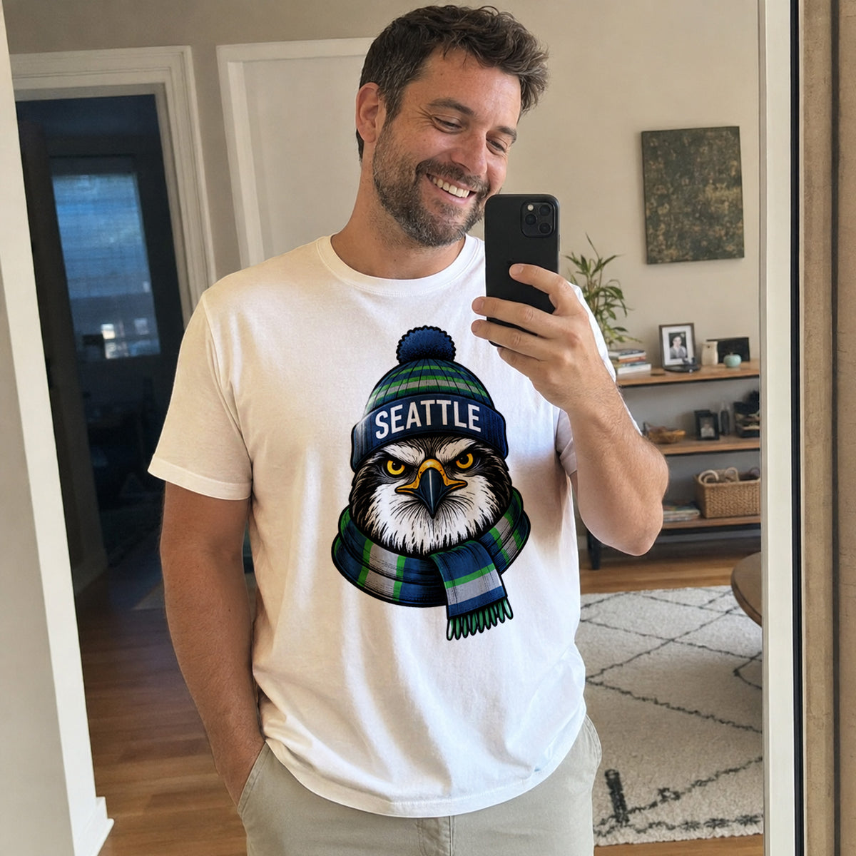 Custom Seattle Football Shirt – Personalized Name & Number Game Day Tee