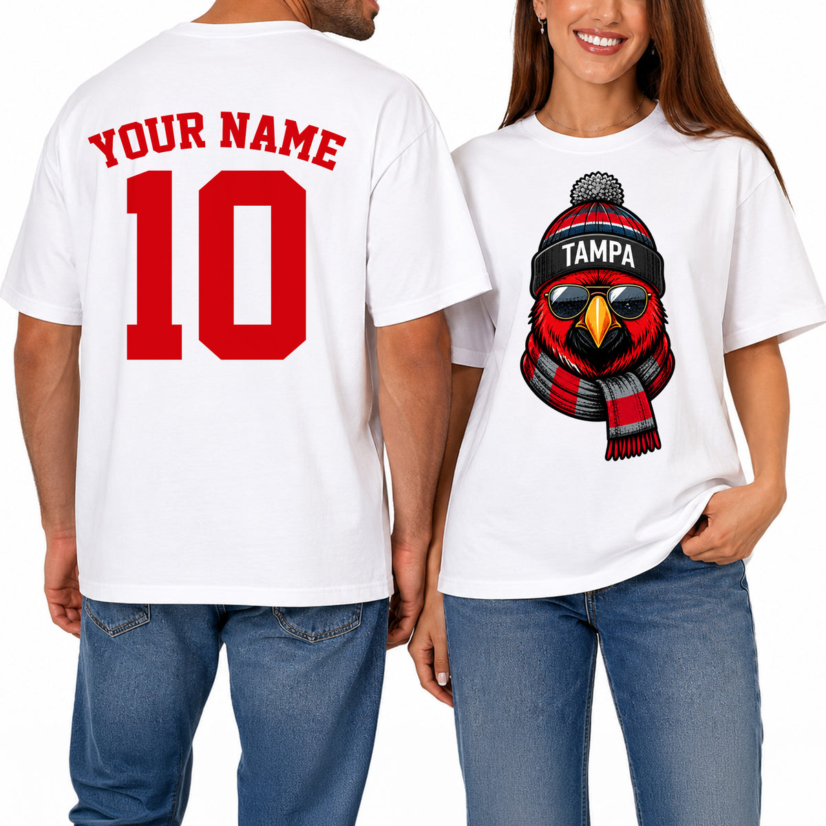 Custom Tampa Football Shirt – Personalized Name & Number Game Day Tee