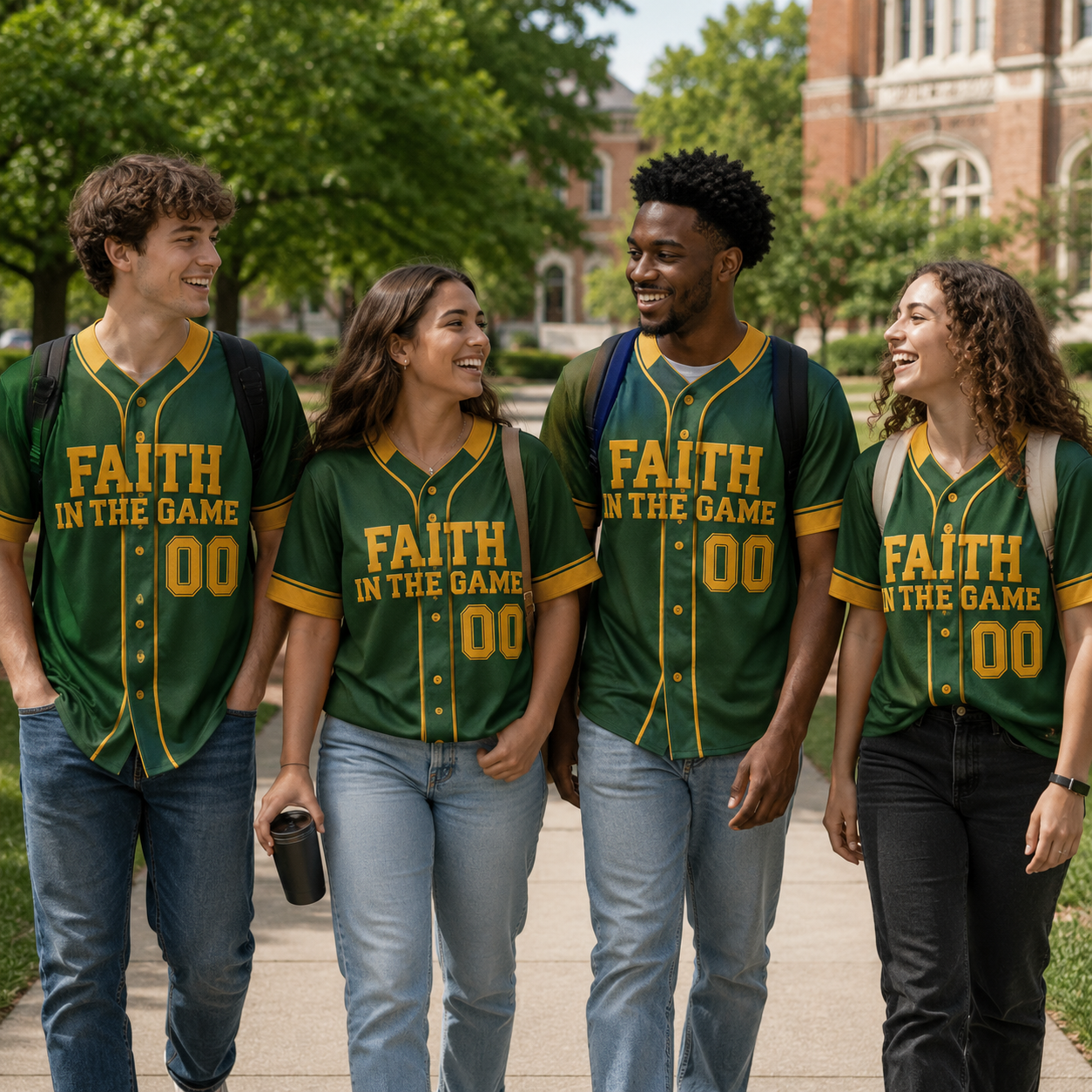 Custom Religious Baseball Jersey – Faith in The Game Christian Design Add Your Name