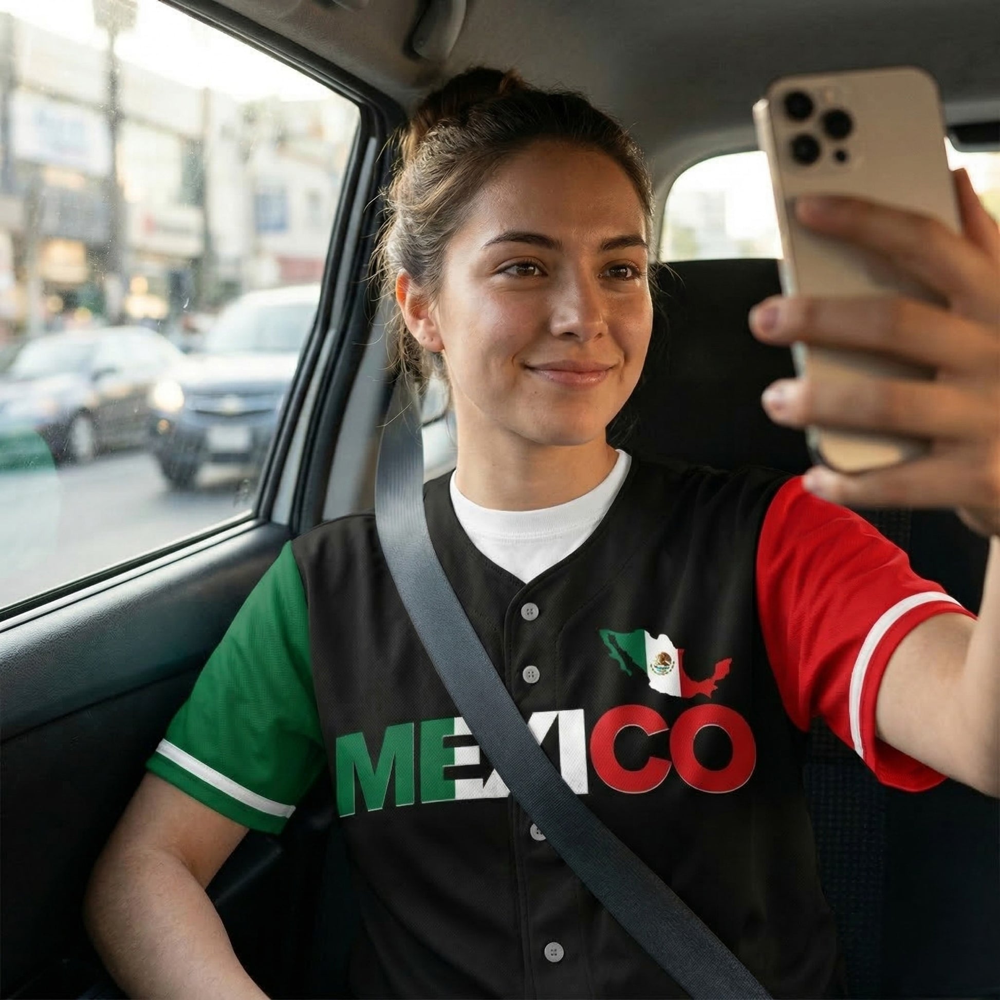 Custom Baseball Jersey Mexican Pride Mexico Split Flag – Personalized Name Number