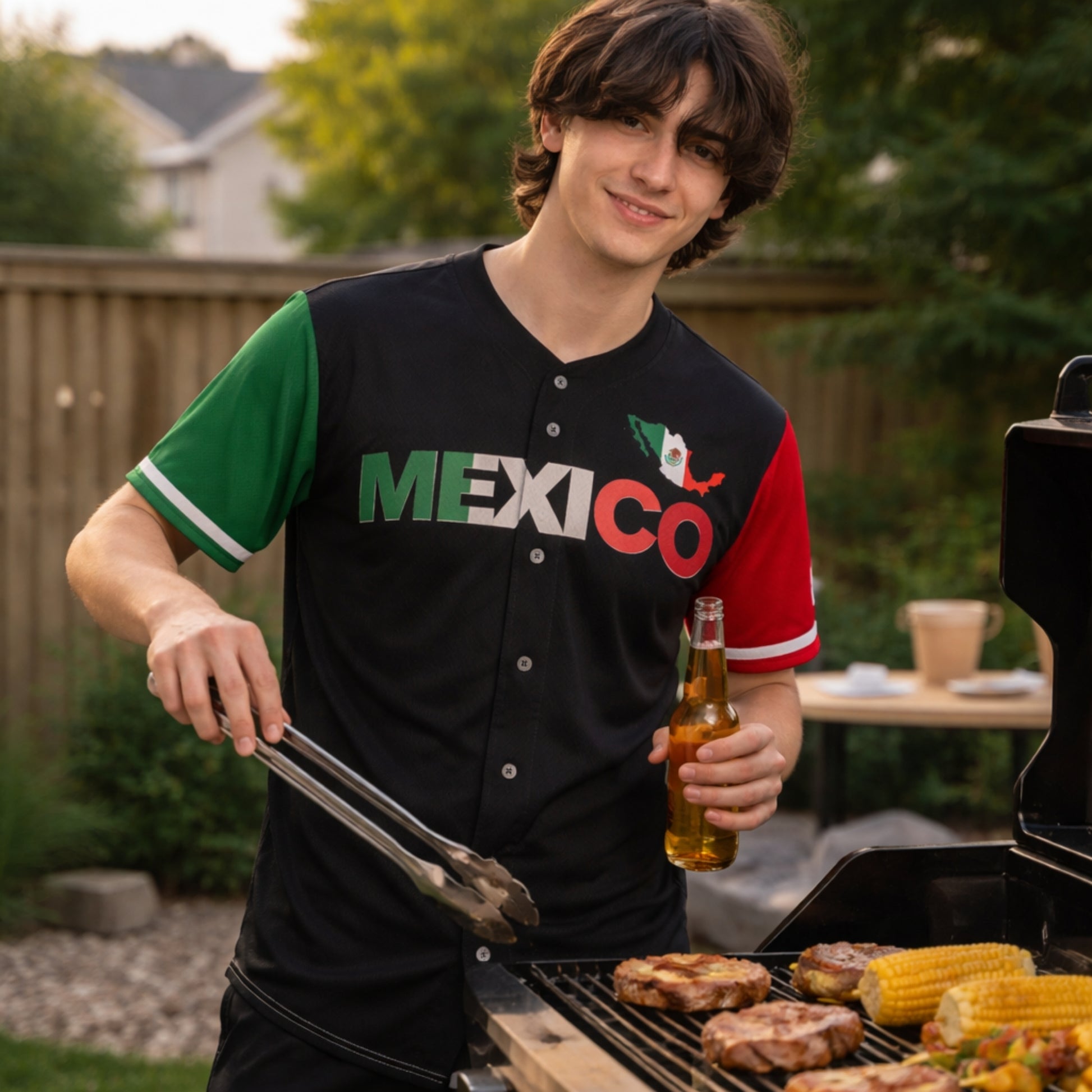 Custom Baseball Jersey Mexican Pride Mexico Split Flag – Personalized Name Number