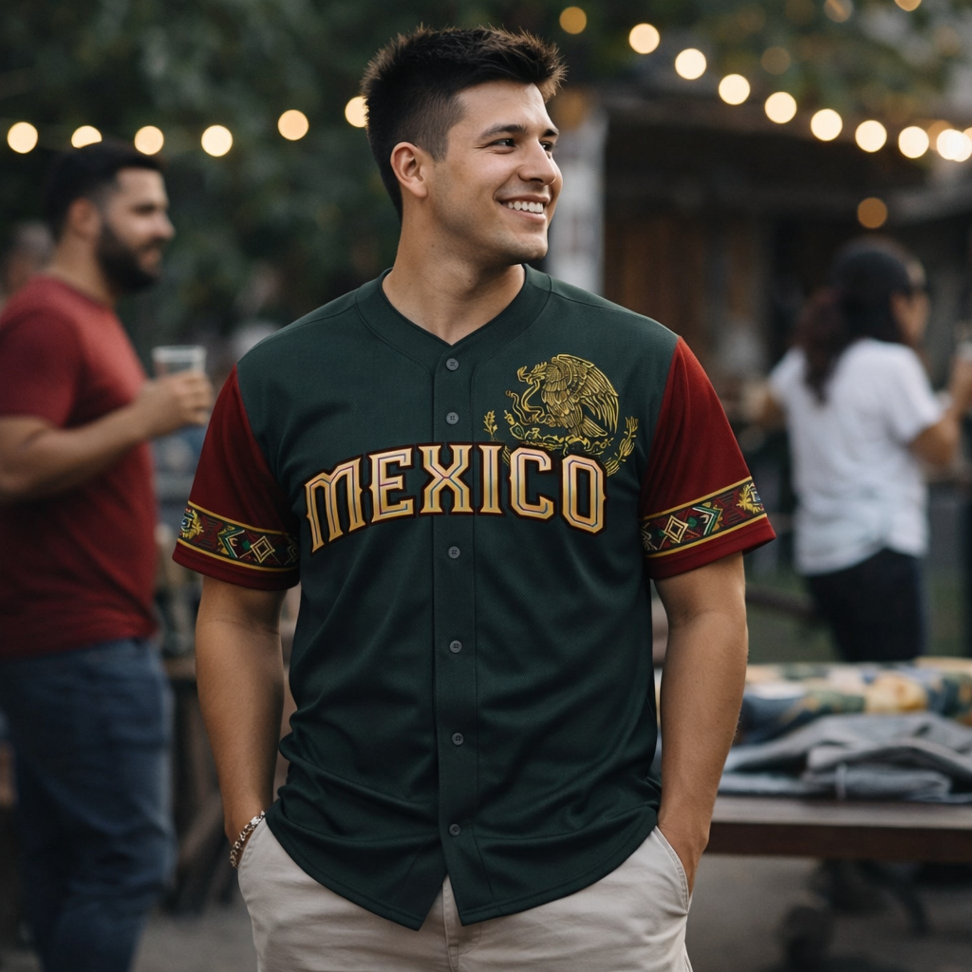 Custom Baseball Jersey Mexican Pride Mexico Heritage Eagle – Personalized Name Number