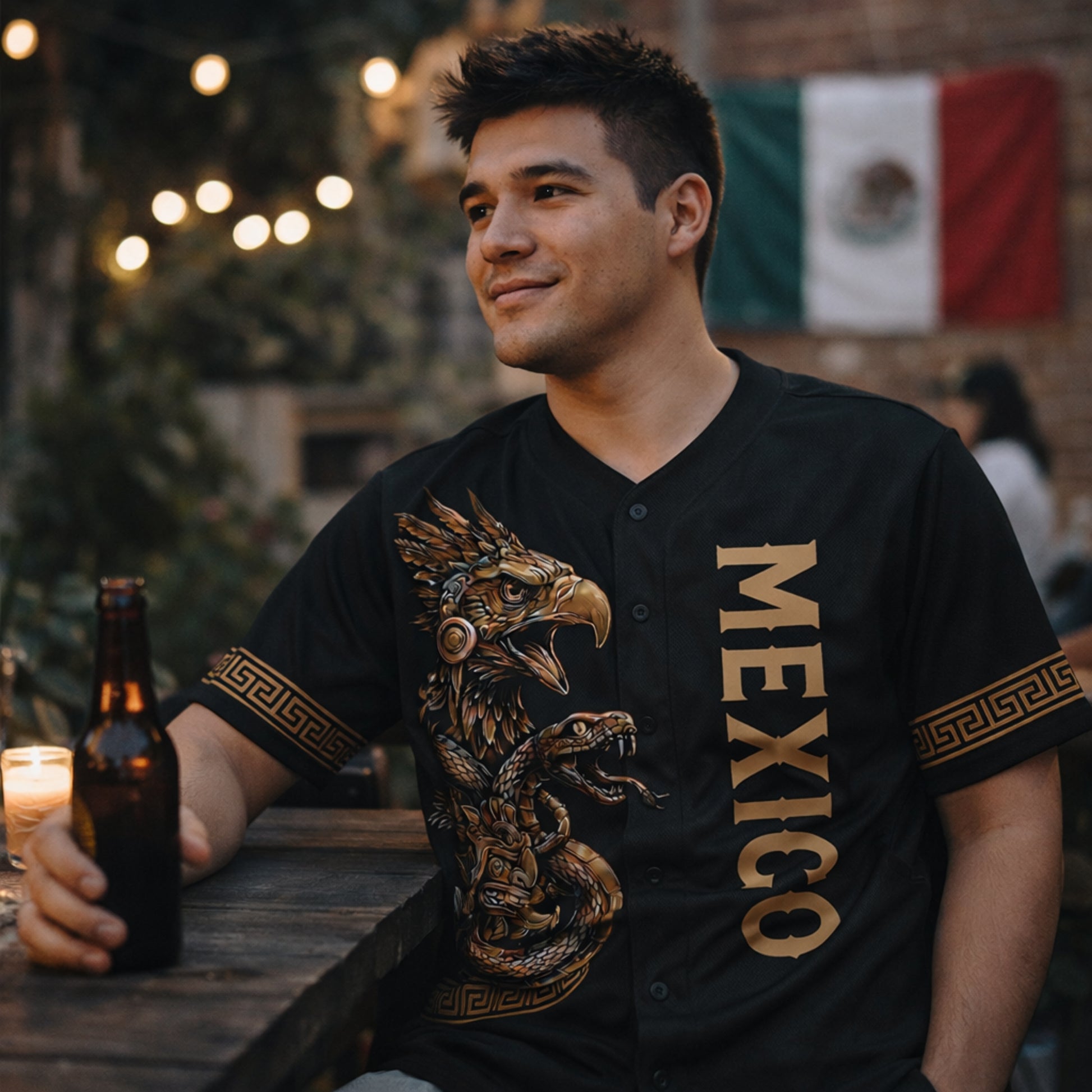 Custom Baseball Jersey Mexican Pride Mexico Aztec Eagle – Personalized Name Number