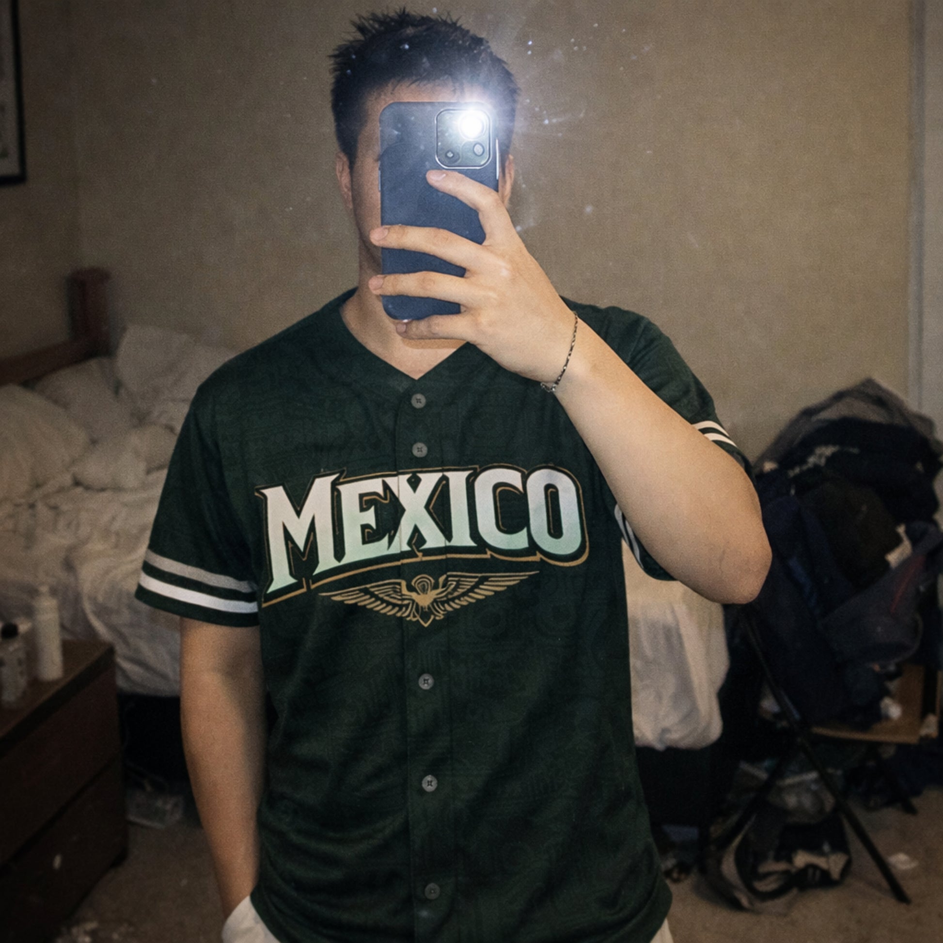 Custom Baseball Jersey Mexican Pride Mexico Aztec Pattern – Personalized Name Number