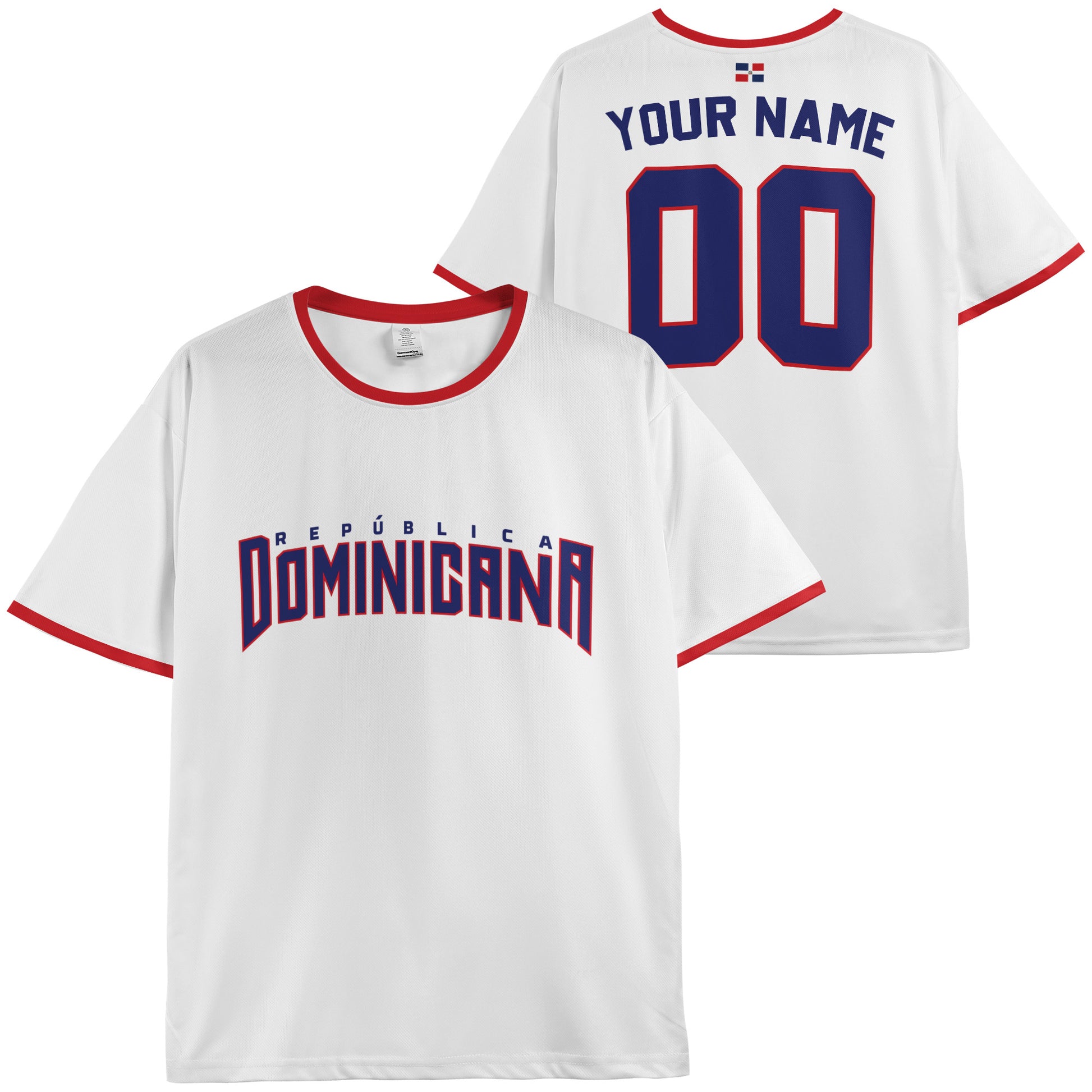 Custom República Dominicana Soccer Jersey Dominican Fan Classic White – Personalized Name Number