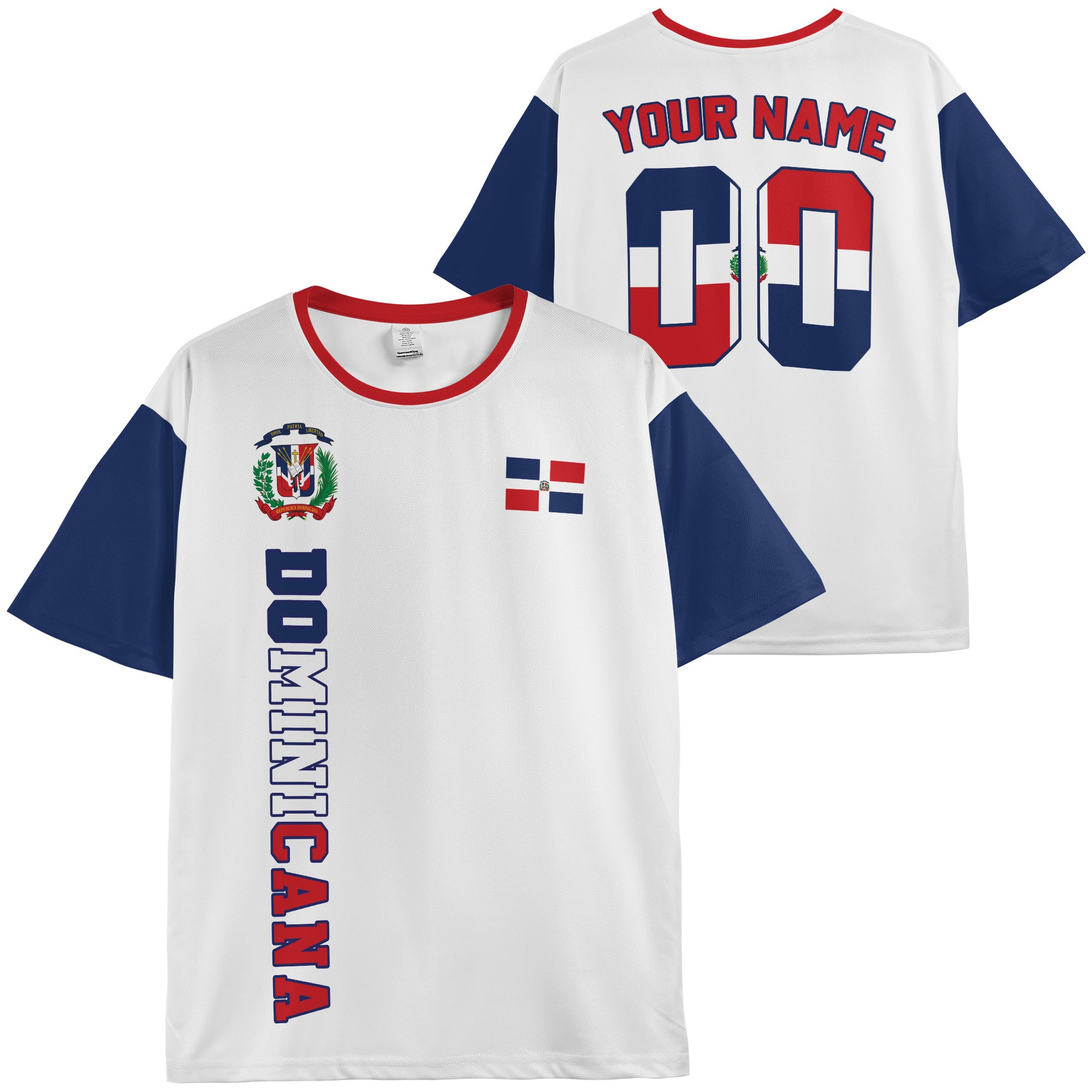 Custom República Dominicana Soccer Jersey Dominican Fan Modern White – Personalized Name Number