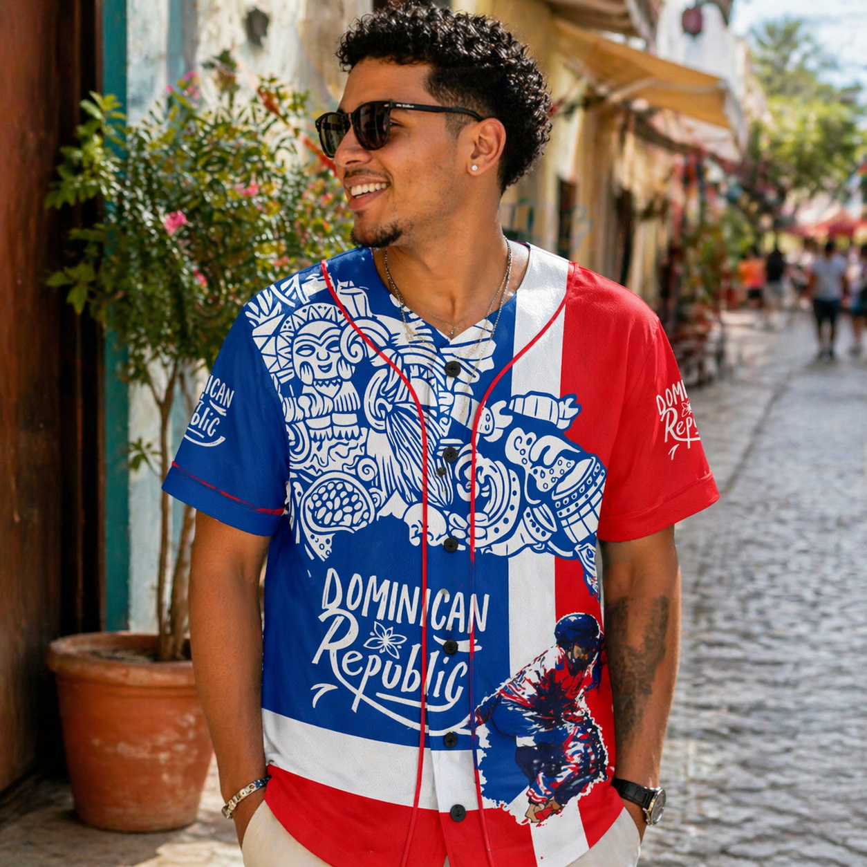 Custom Dominican Republic Baseball Jersey Dominicana Fan Graphic White – Personalized Name Number