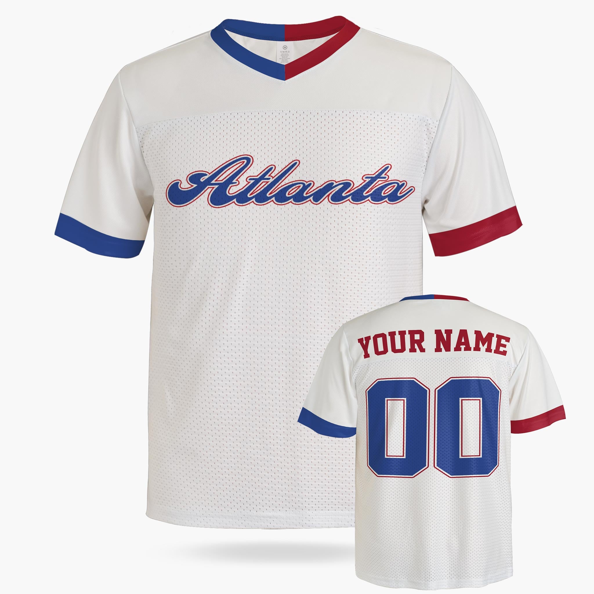 Custom City Football Jersey - Atlanta White - Design Your Own