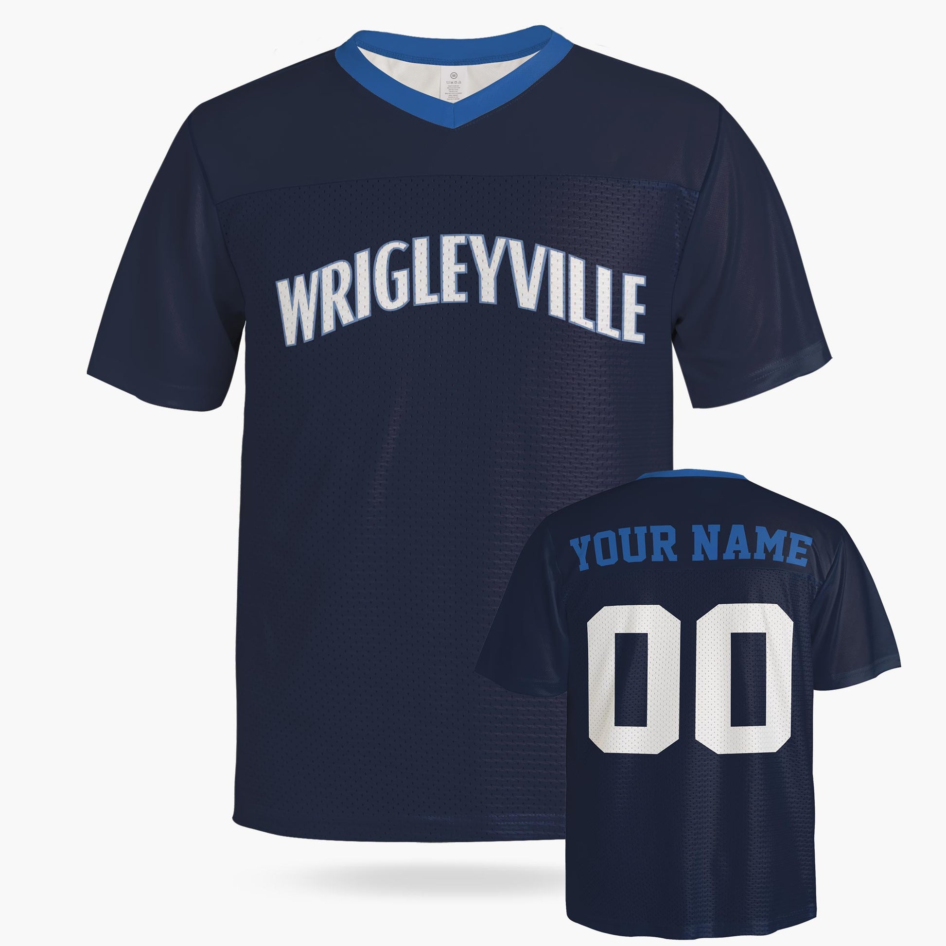 Custom City Football Jersey - Chicago Wrigleyville Blue - Design Your Own
