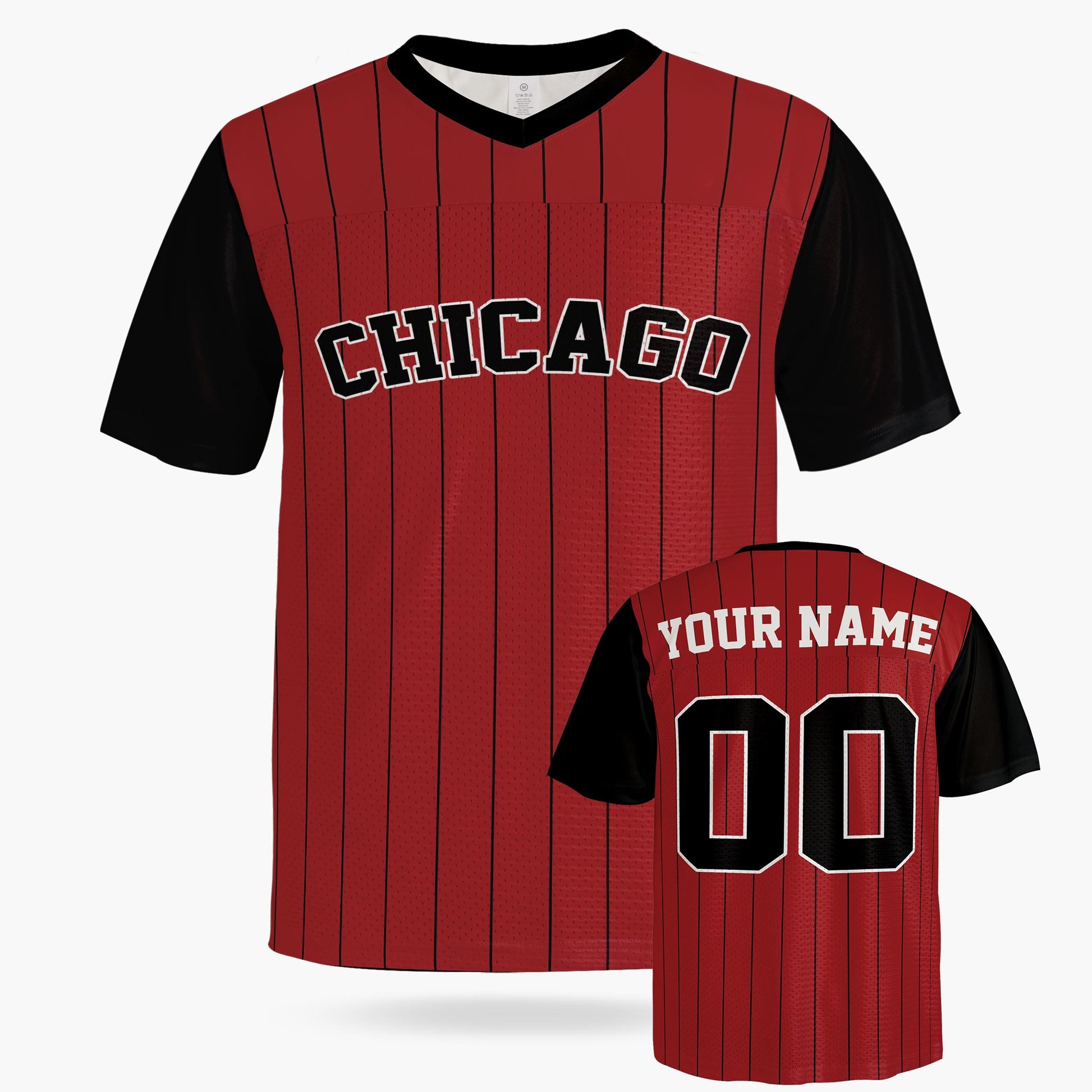 Custom City Football Jersey - Chicago Red - Design Your Own