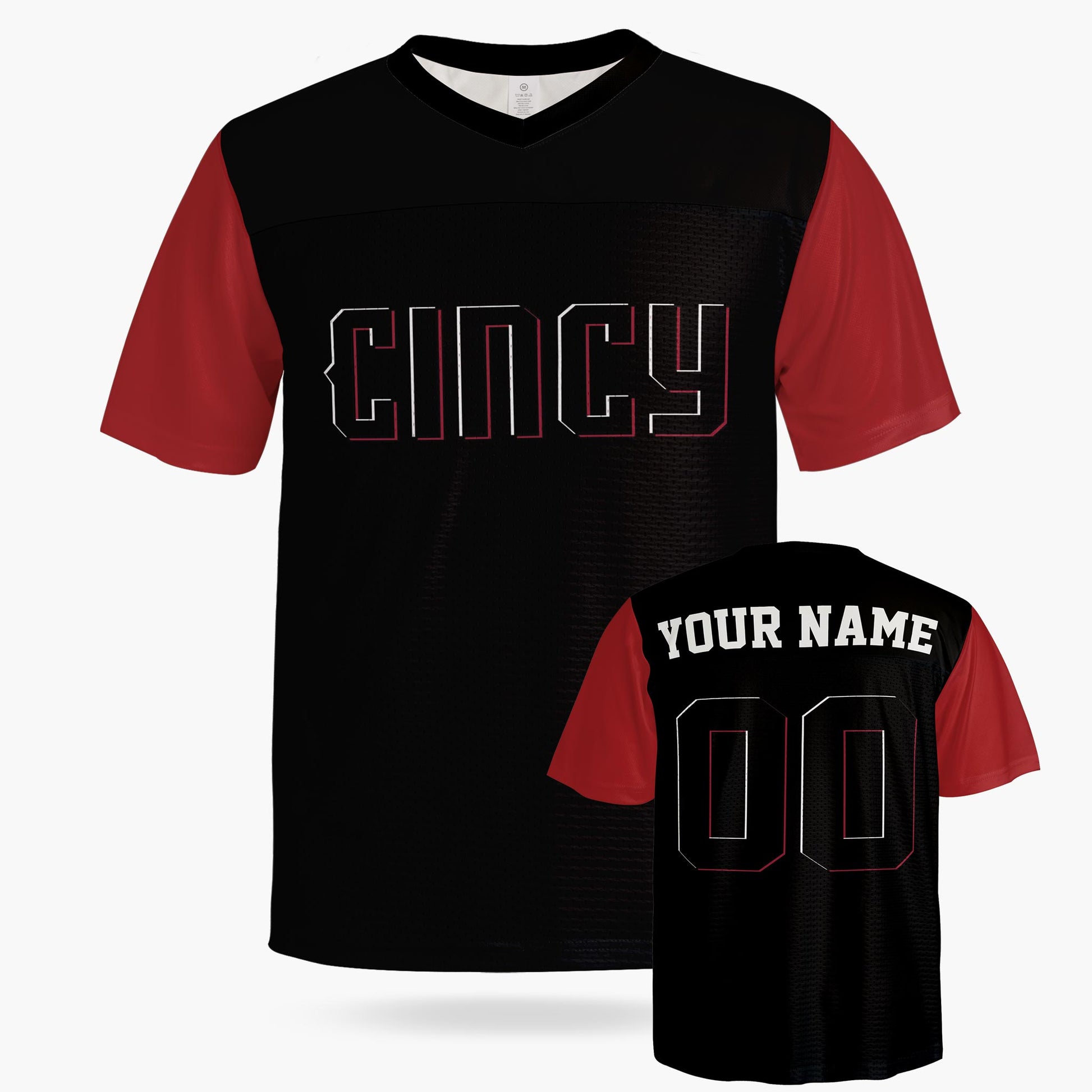 Custom City Football Jersey - Cincinnati Cincy Black - Design Your Own