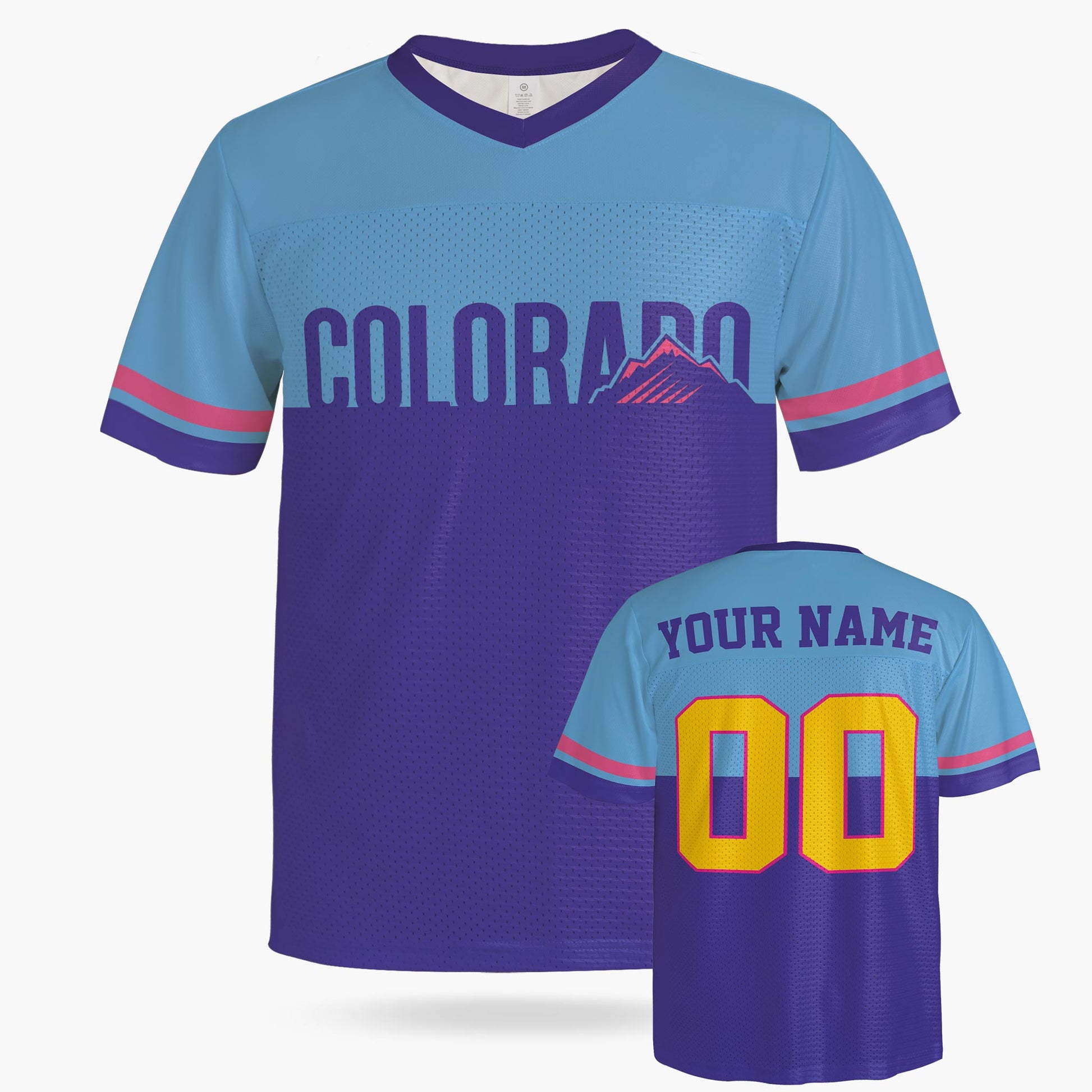 Custom City Football Jersey - Colorado Purple - Design Your Own