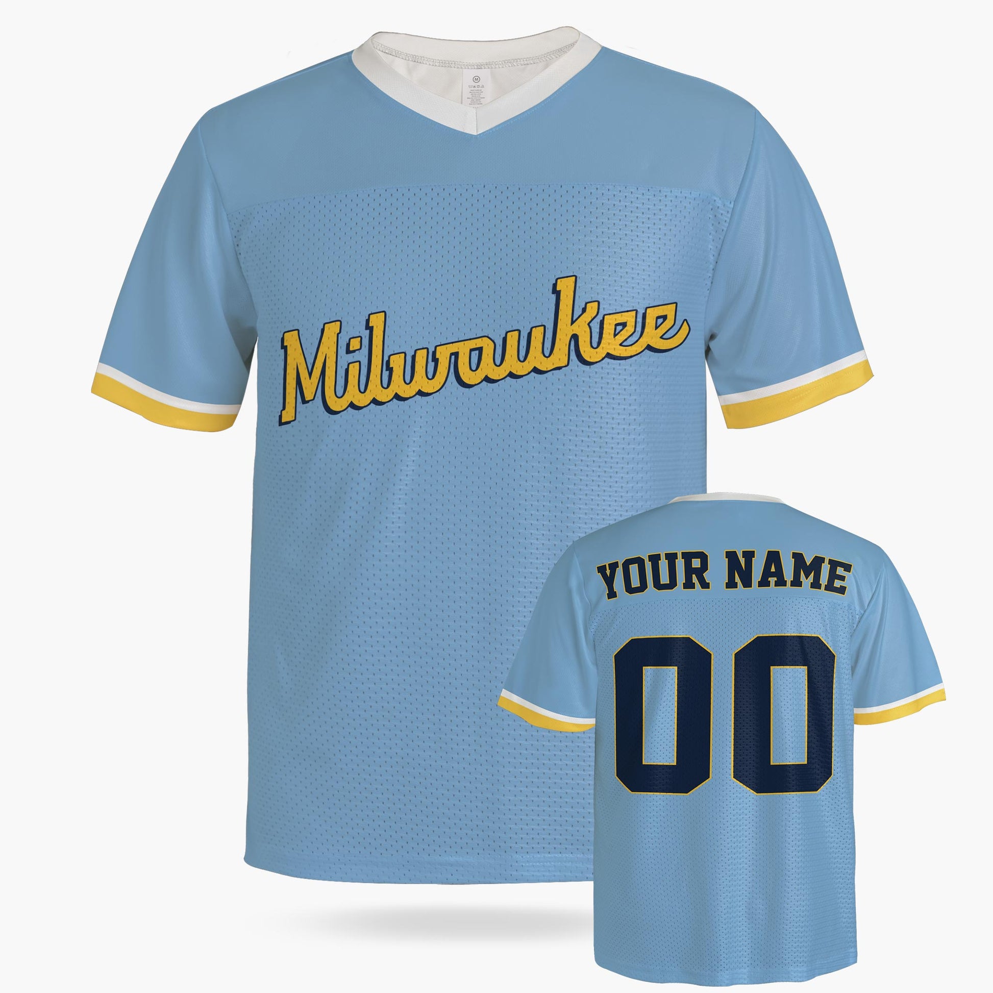 Custom City Football Jersey - Milwaukee Blue - Design Your Own