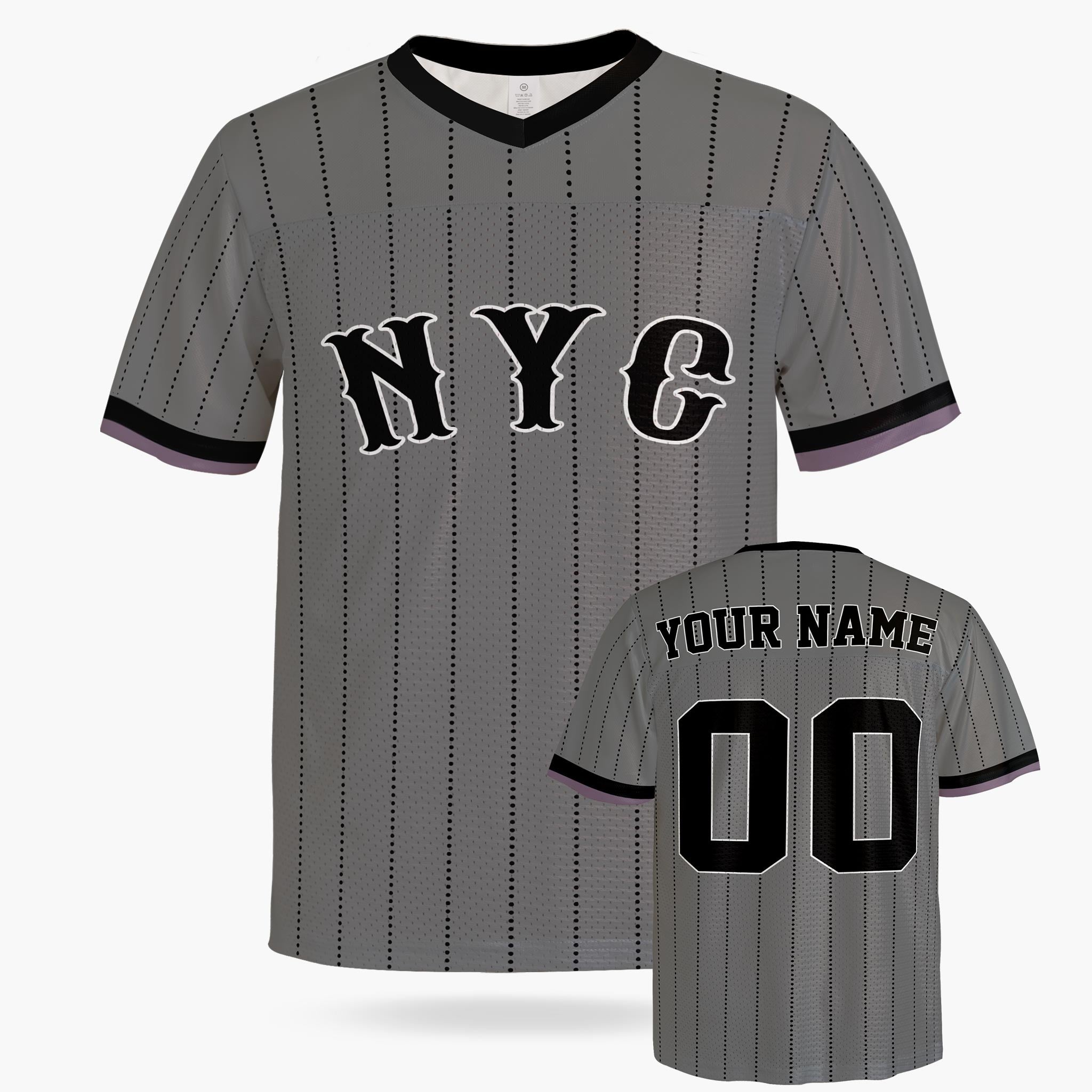 Custom City Football Jersey - New York Gray - Design Your Own