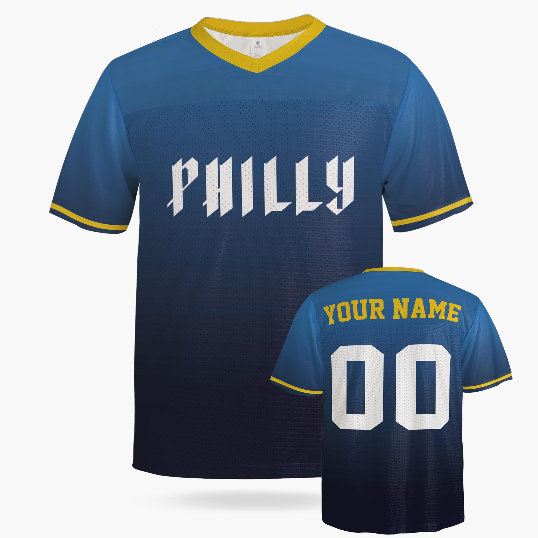 Custom City Football Jersey - Philadelphia Philly Blue - Design Your Own