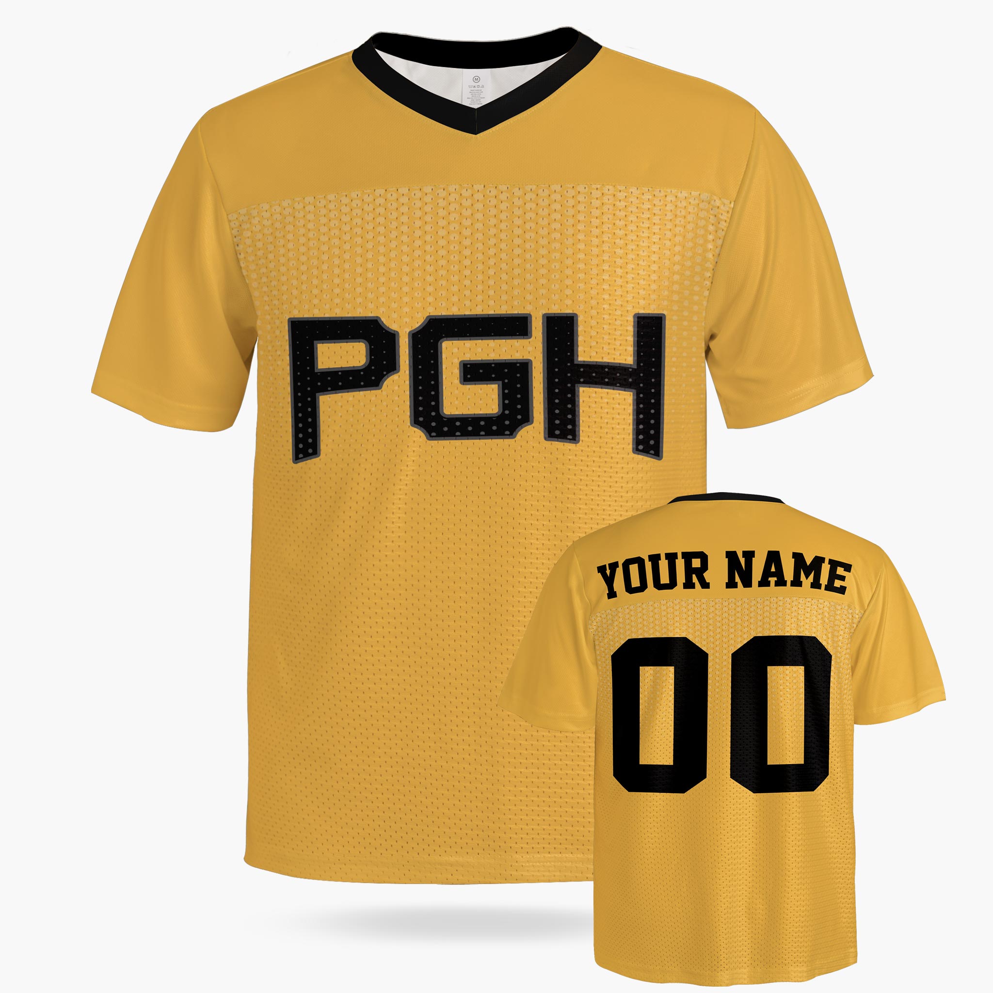 Custom City Football Jersey - Pittsburgh PGH Yellow - Design Your Own