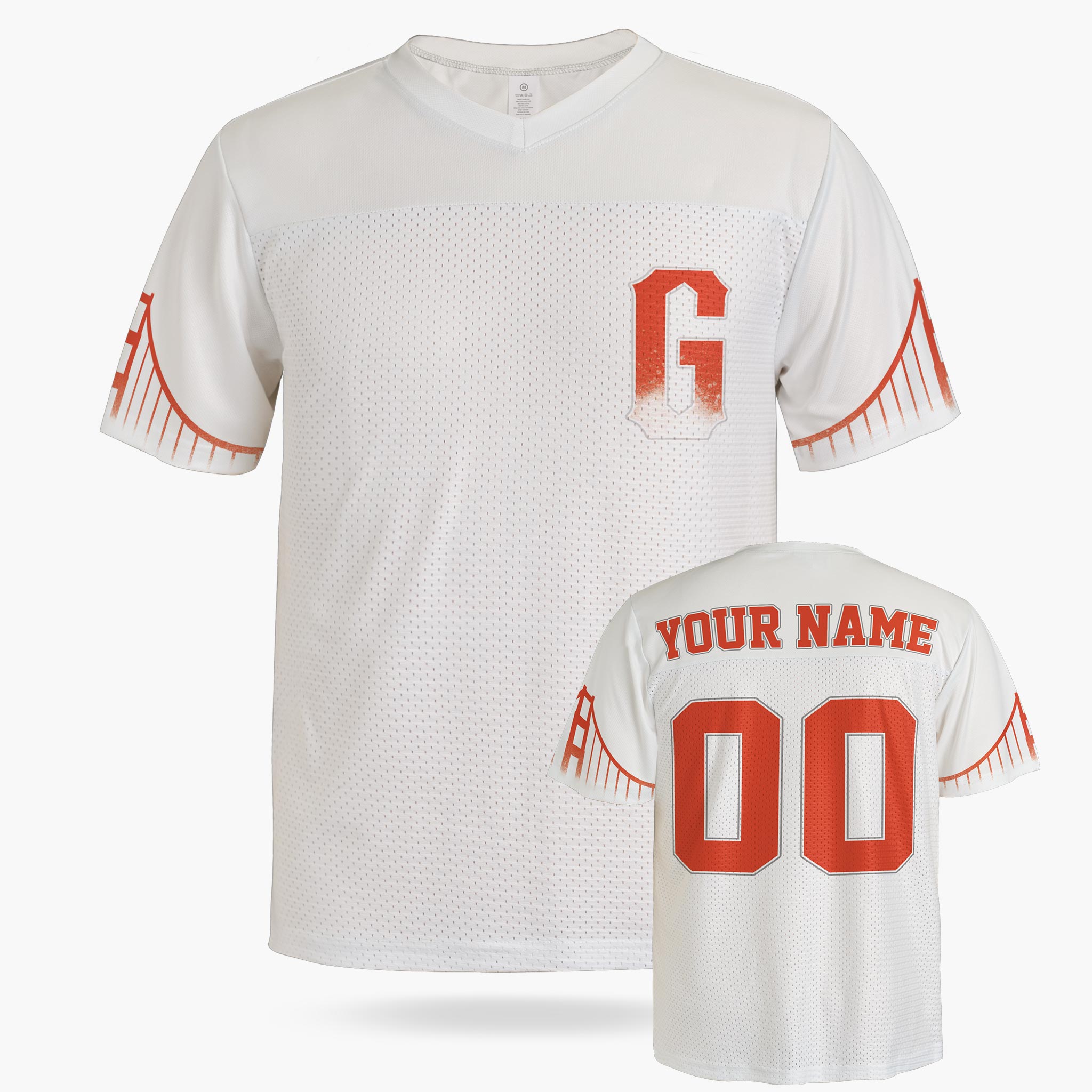 Custom City Football Jersey - San Francisco White - Design Your Own