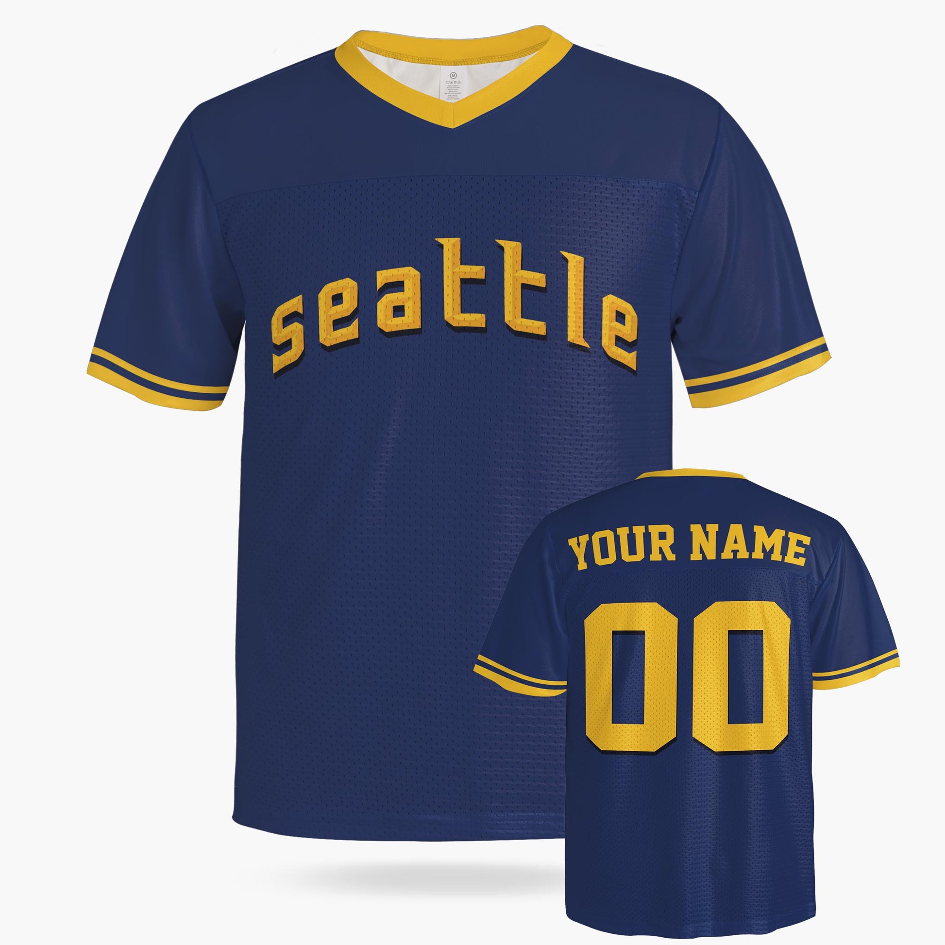 Custom City Football Jersey - Seattle Blue - Design Your Own