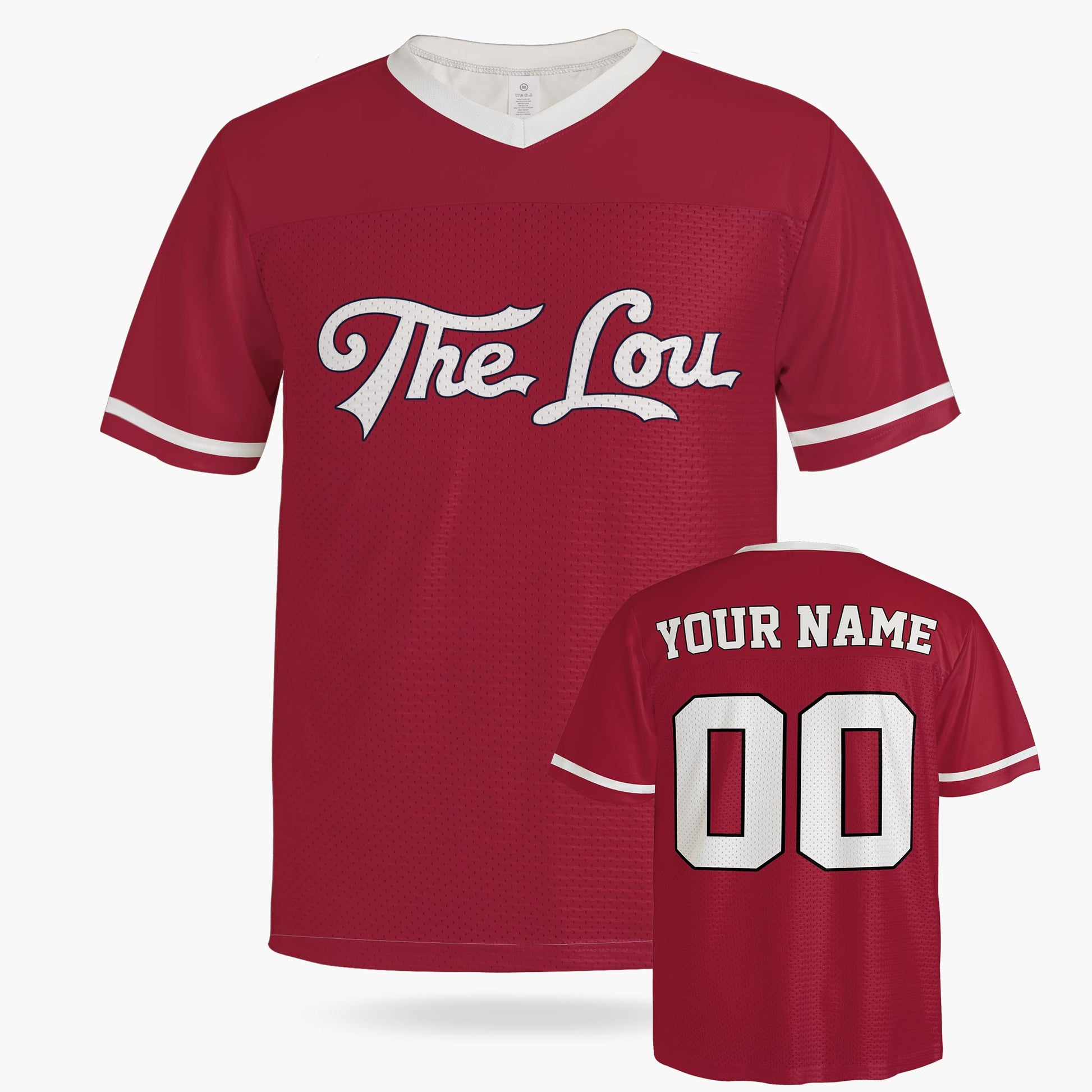 Custom City Football Jersey - St. Louis The Lou Red - Design Your Own