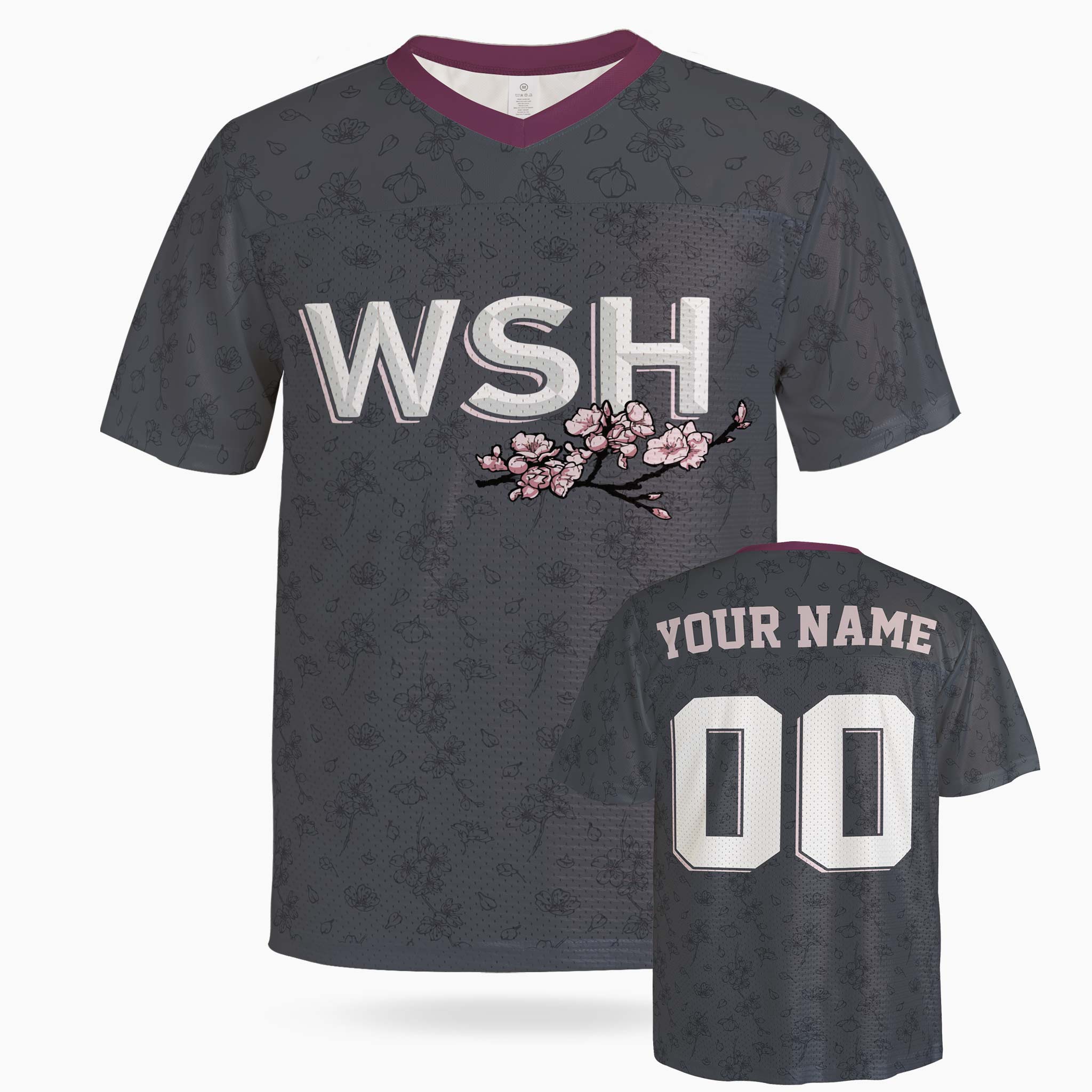 Custom City Football Jersey - Washington WSH Gray - Design Your Own