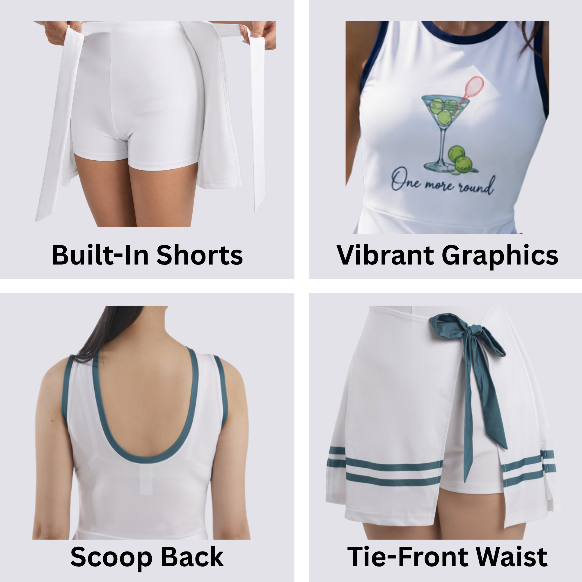Custom Women's Tie Front Tennis Dress with Skort Yellow and Navy - Design Your Own