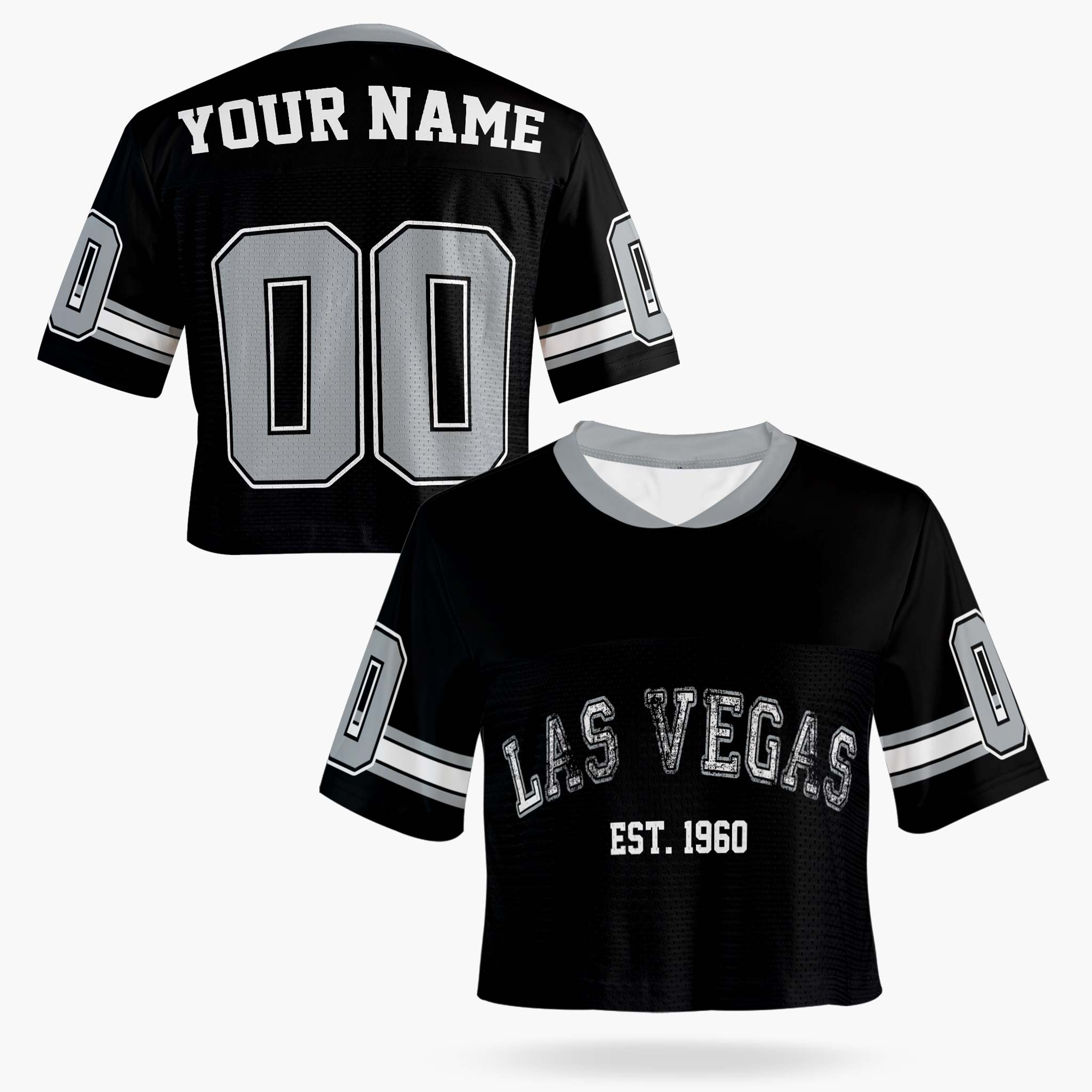 Custom Women's Crop Football Jersey Las Vegas - Design Your Own