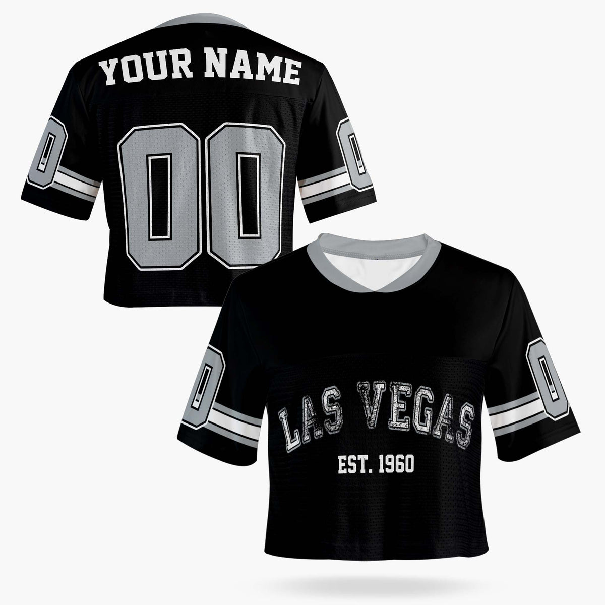 Custom Women's Crop Football Jersey Las Vegas - Design Your Own