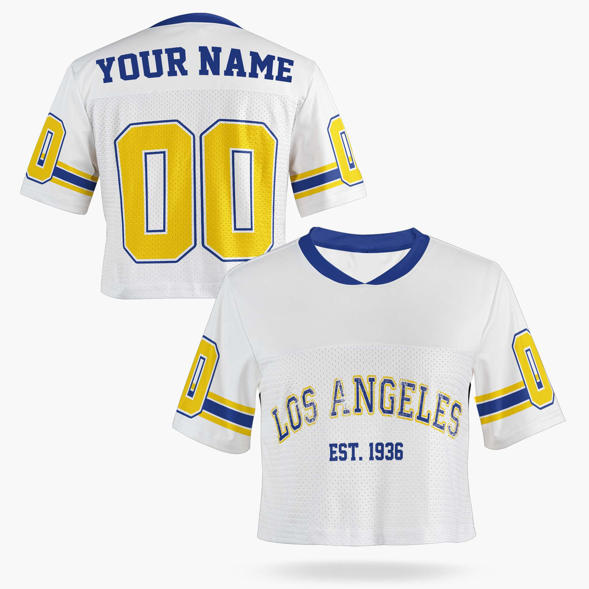 Custom Women's Crop Football Jersey Los Angeles R - Design Your Own